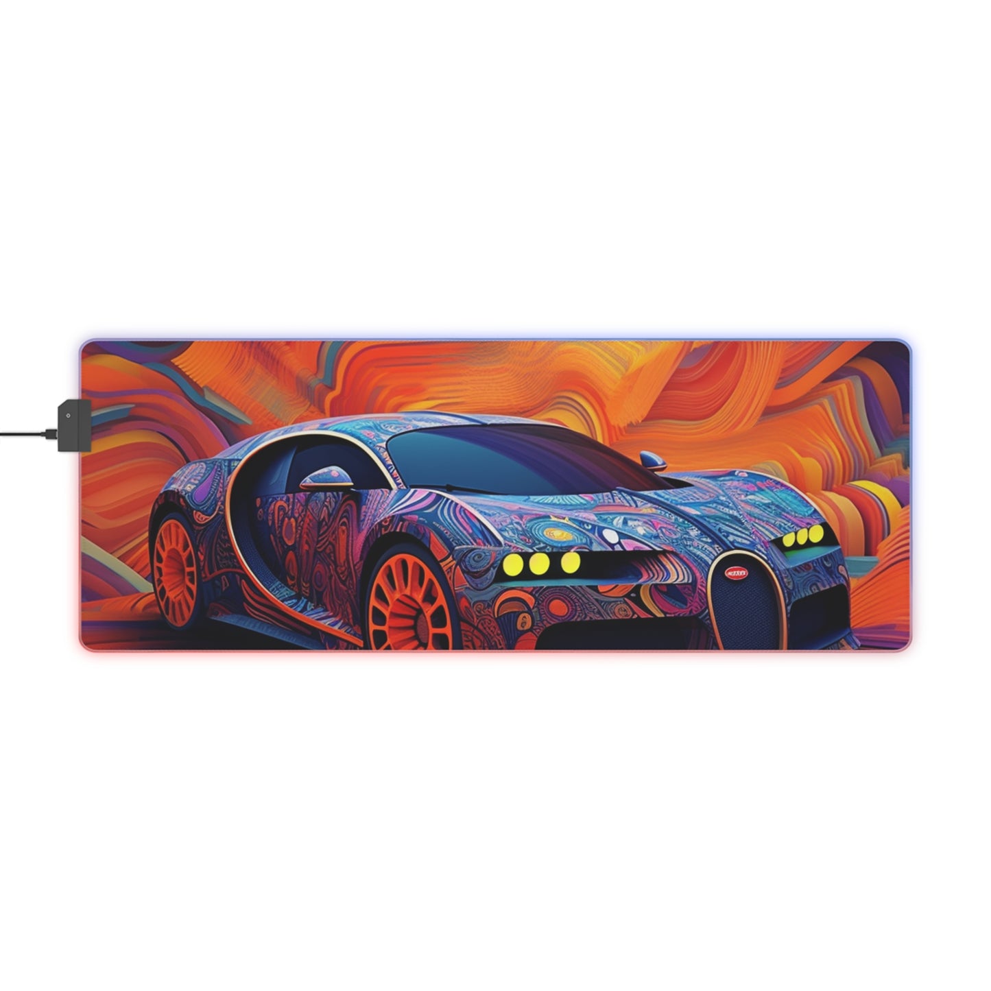 LED Gaming Mouse Pad Bugatti Abstract Concept 4