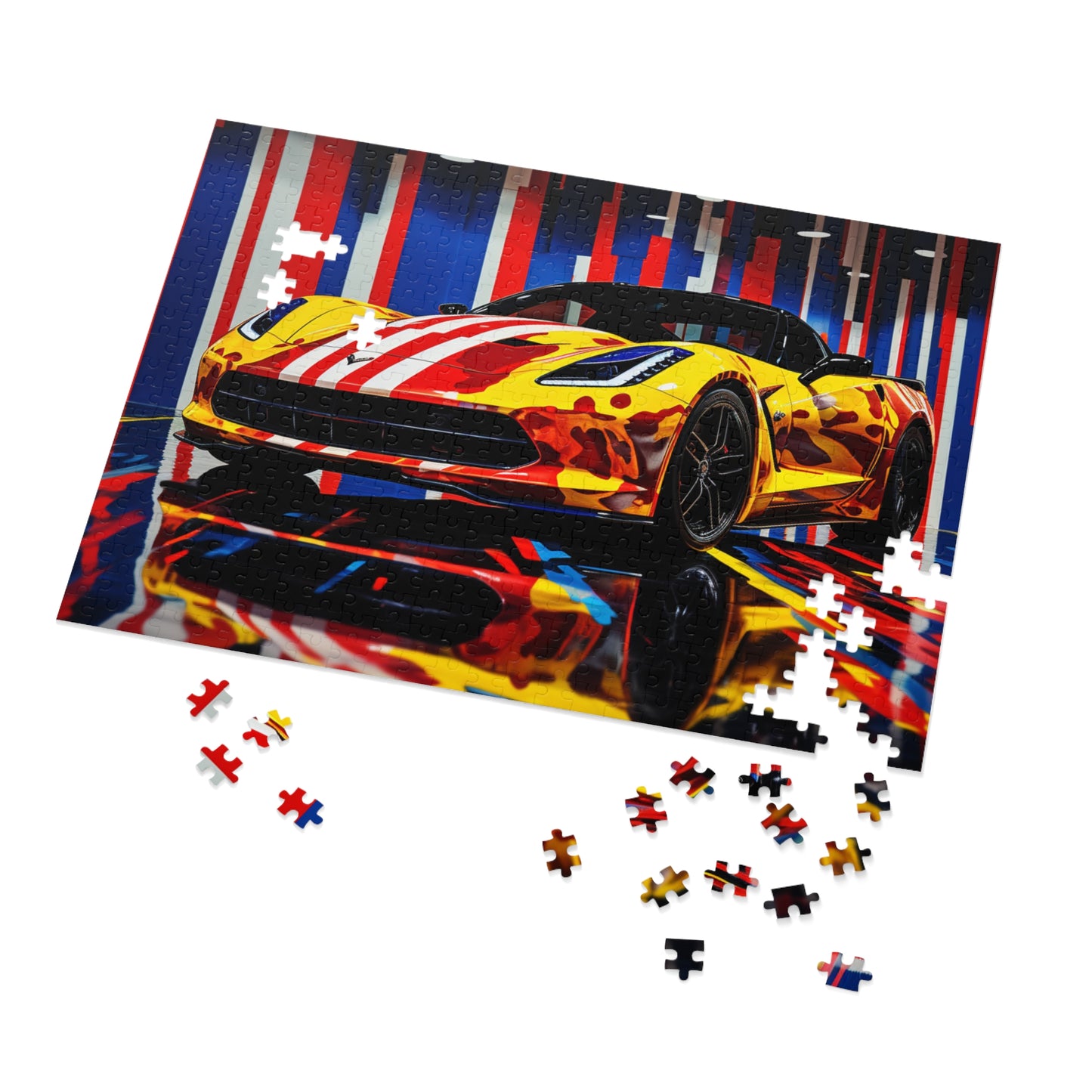 Jigsaw Puzzle (30, 110, 252, 500,1000-Piece) Macro Flag Ferrari 4