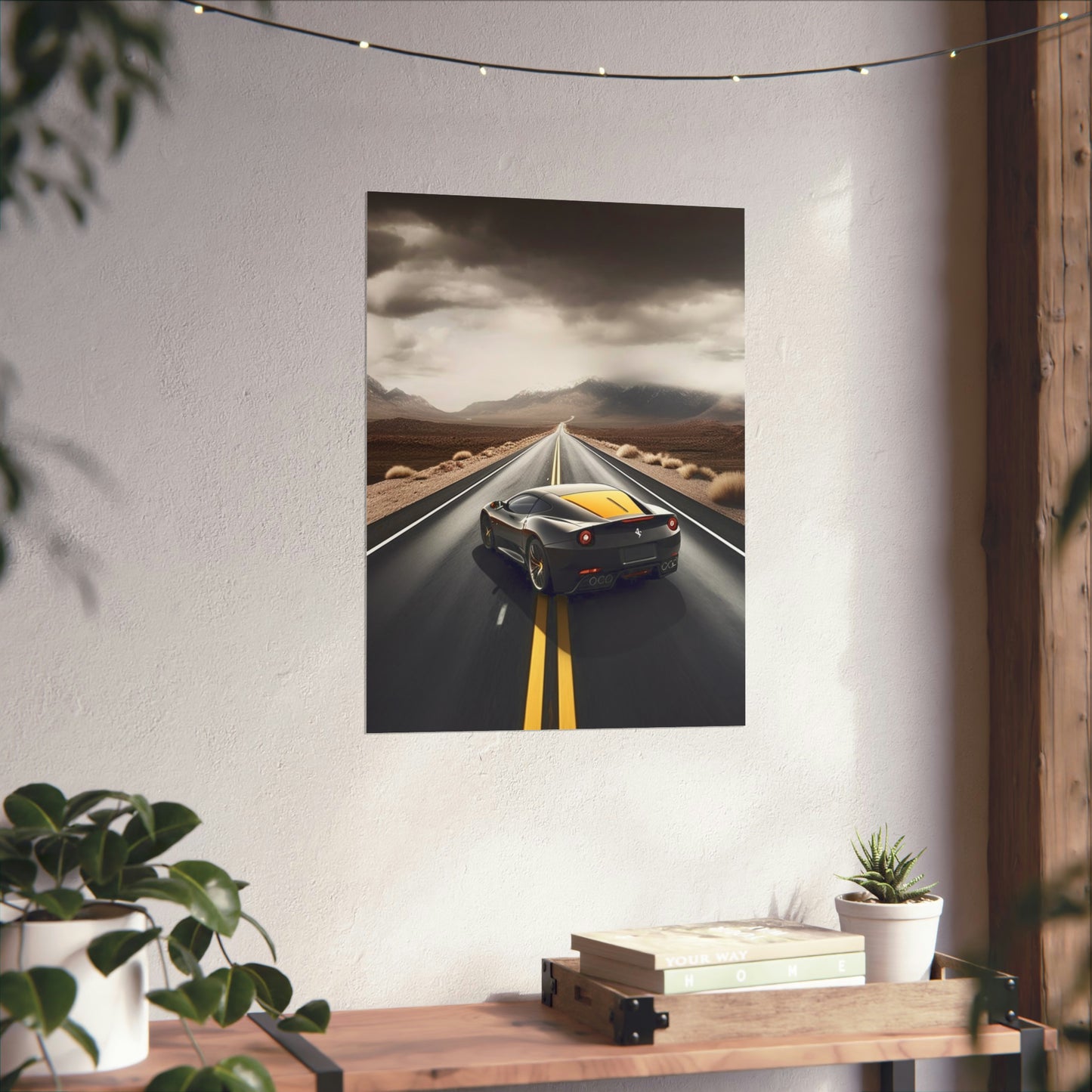 Premium Matte Vertical Posters Ferrari Road 4