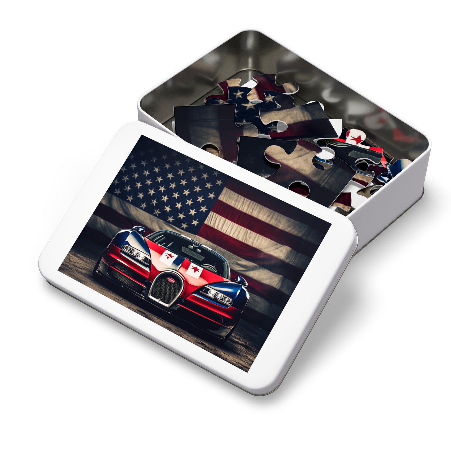 Jigsaw Puzzle (30, 110, 252, 500,1000-Piece) Bugatti American Flag 3