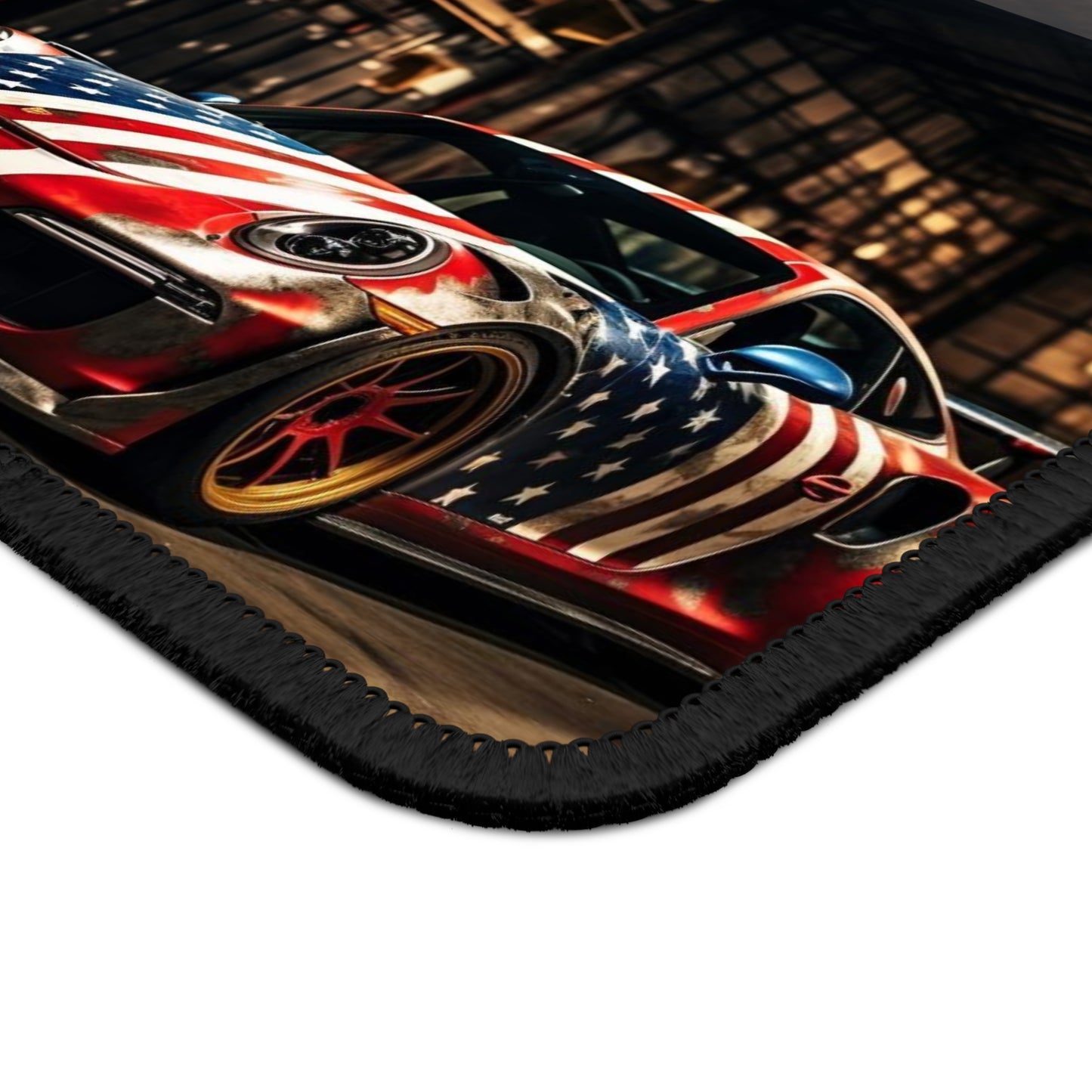 Gaming Mouse Pad  American Flag Porsche 5