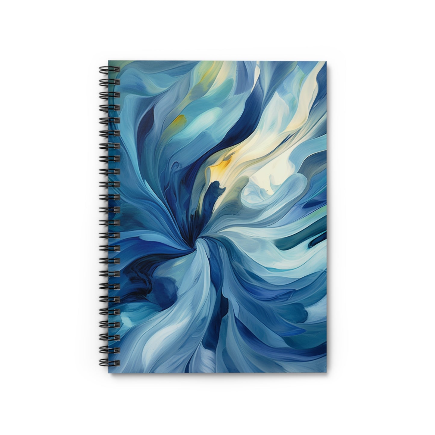 Spiral Notebook - Ruled Line Blue Tluip Abstract 4