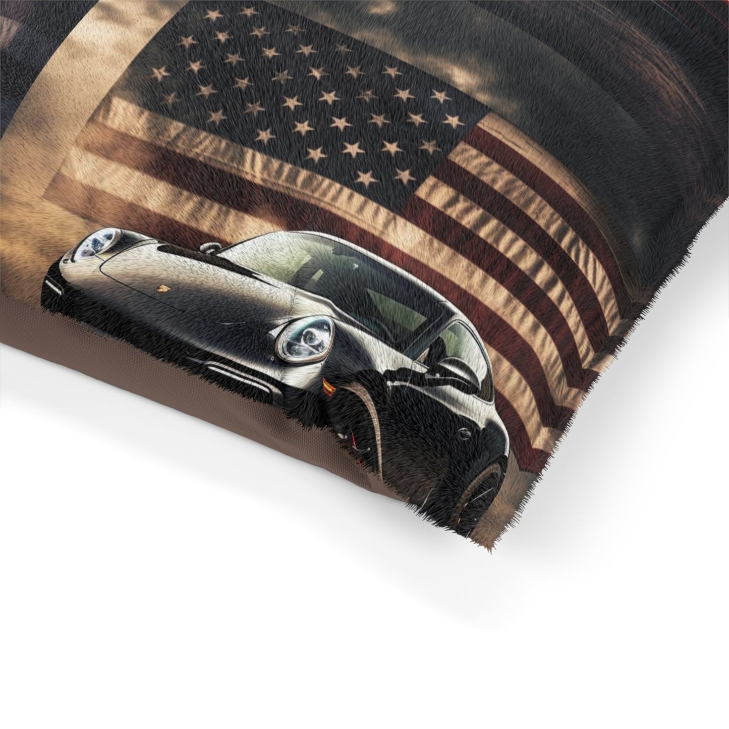 Pet Bed American Flag Background Porsche 5