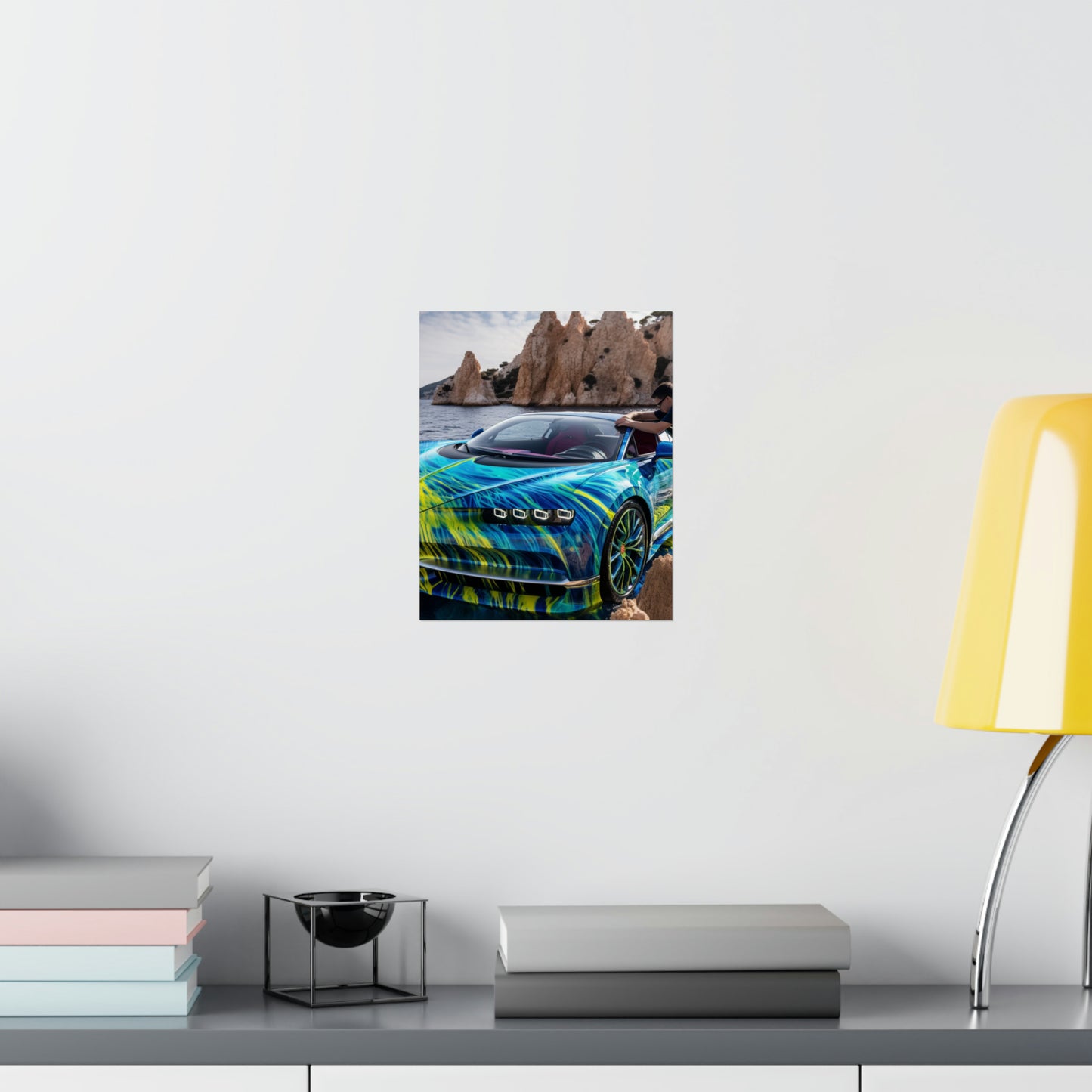 Premium Matte Vertical Posters Bugatti Water 1