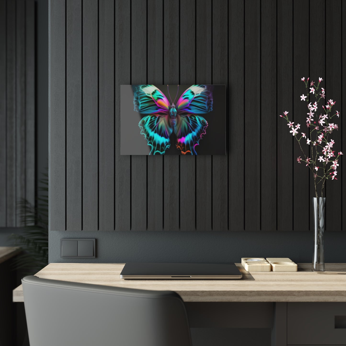 Acrylic Prints Neon Butterfly Fusion 4