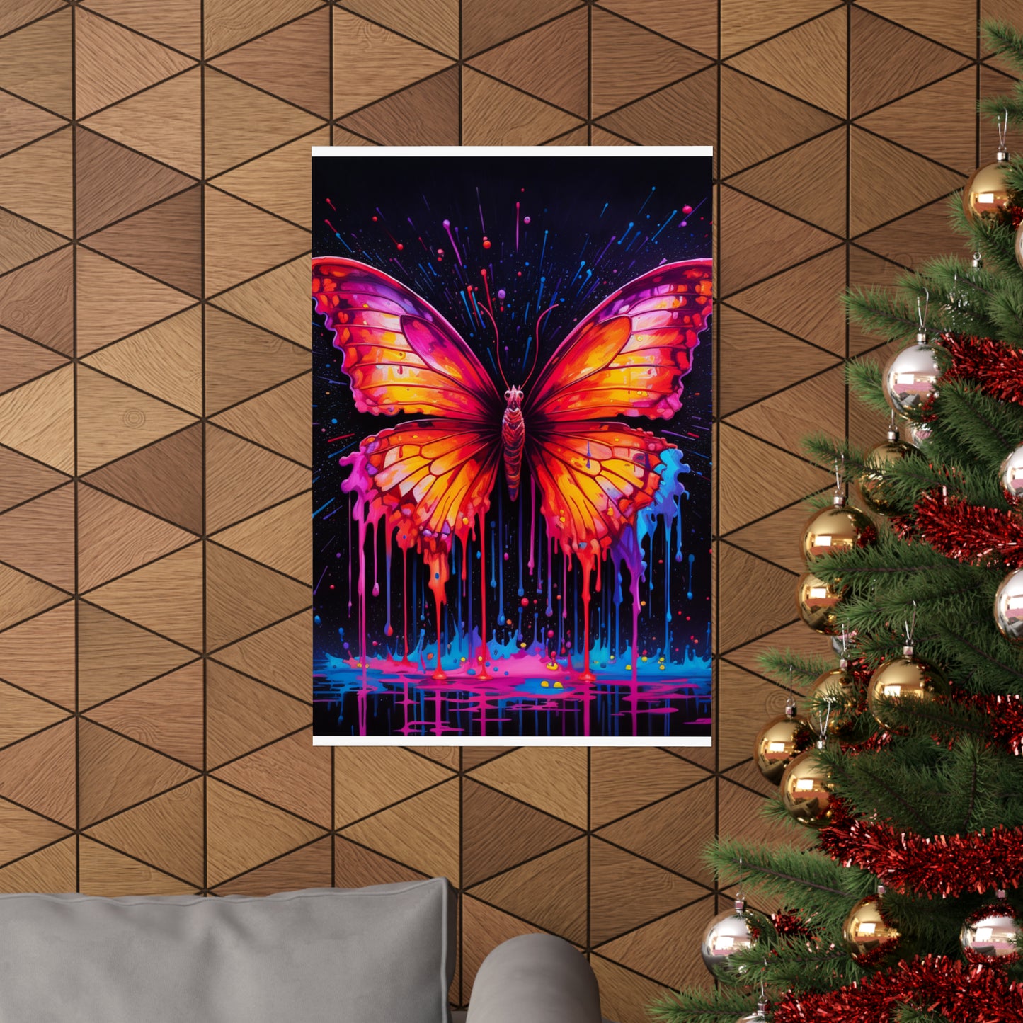 Premium Matte Vertical Posters Pink Butterfly Flair 4