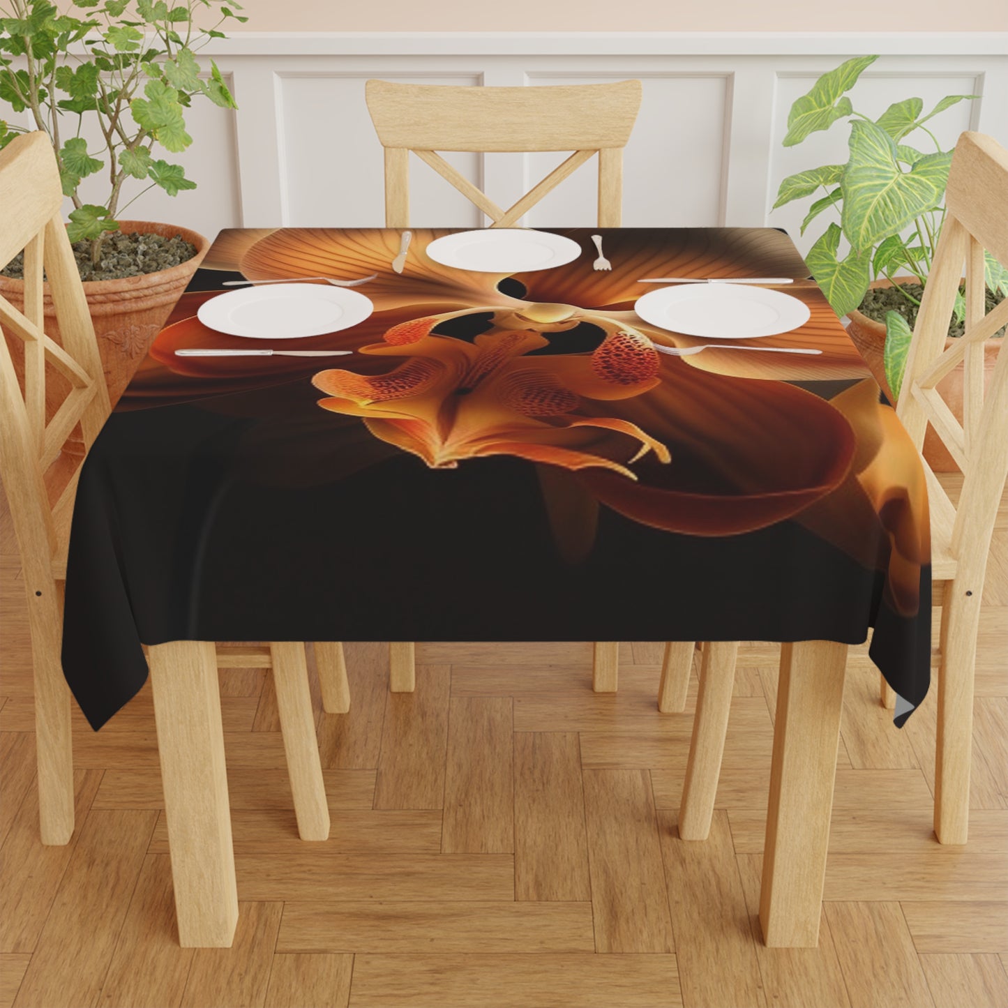 Tablecloth Orange Orchid 2