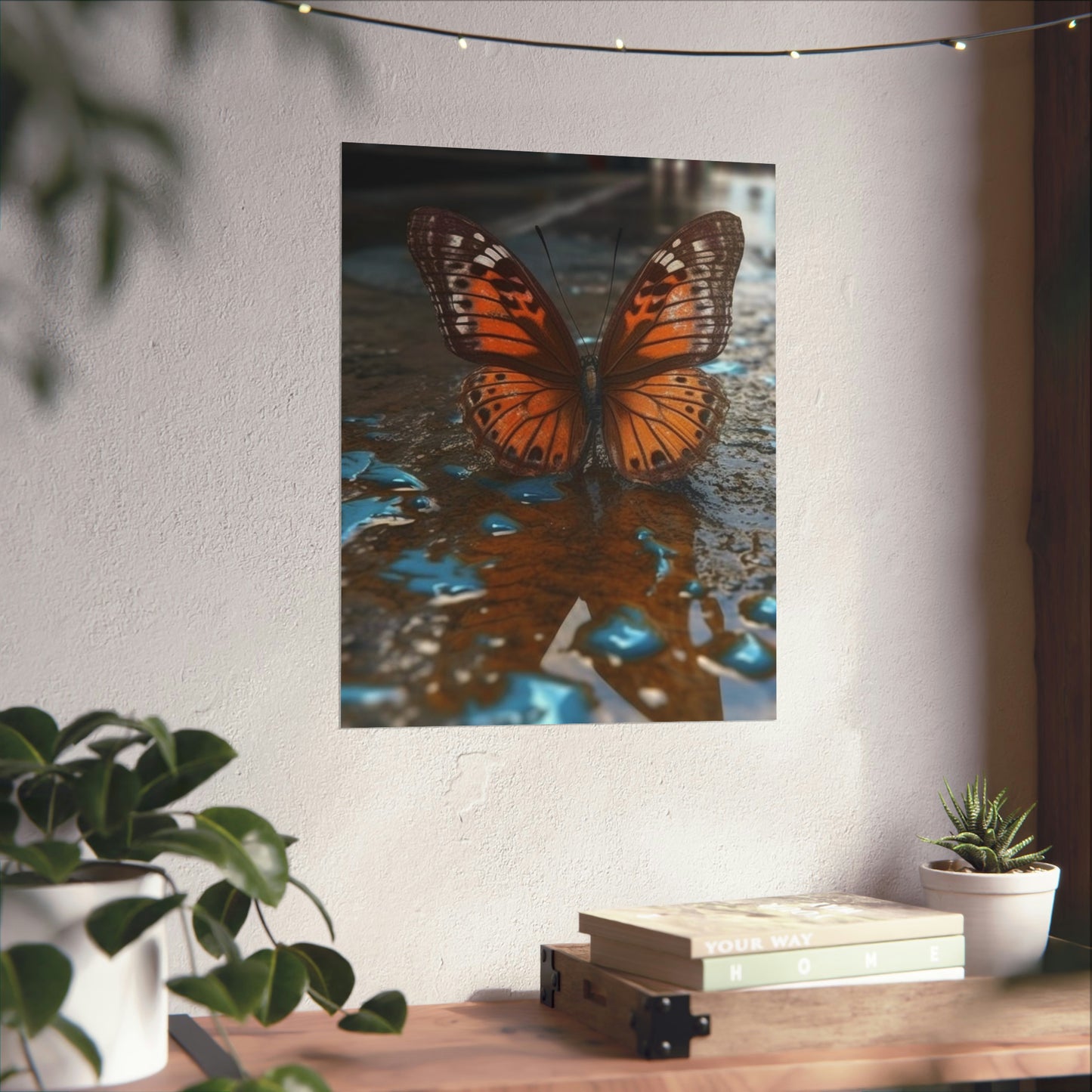 Premium Matte Vertical Posters Water Butterfly Street 2