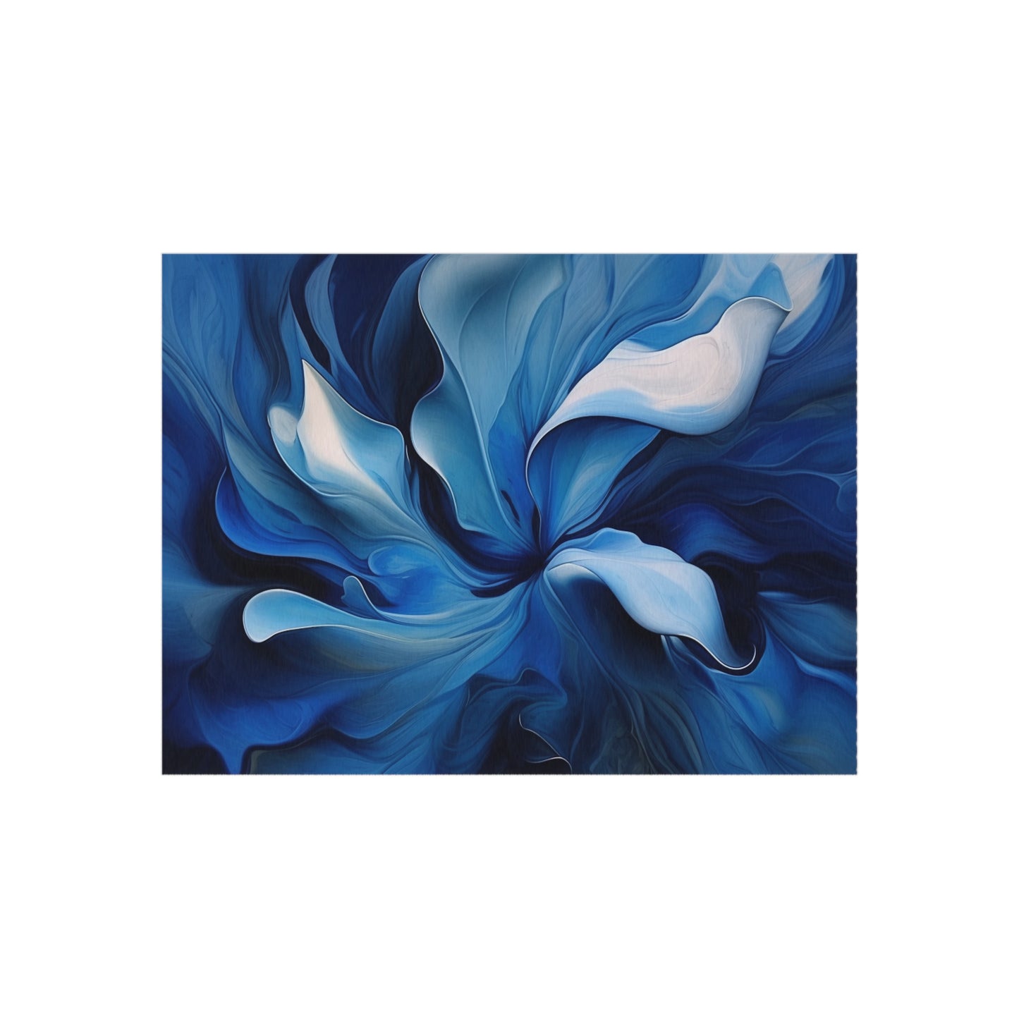 Outdoor Rug  Abstract Blue Tulip 4