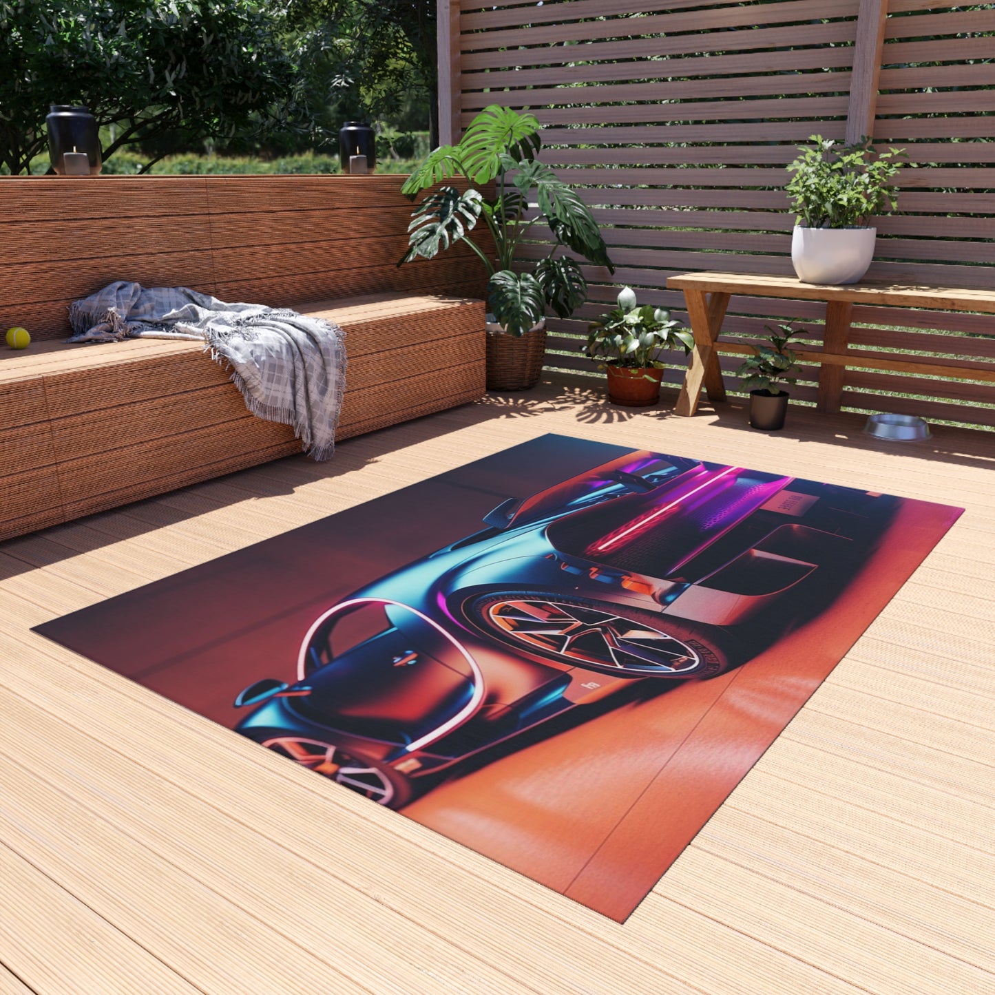 Outdoor Rug  Hyper Bugatti Neon Chiron 2