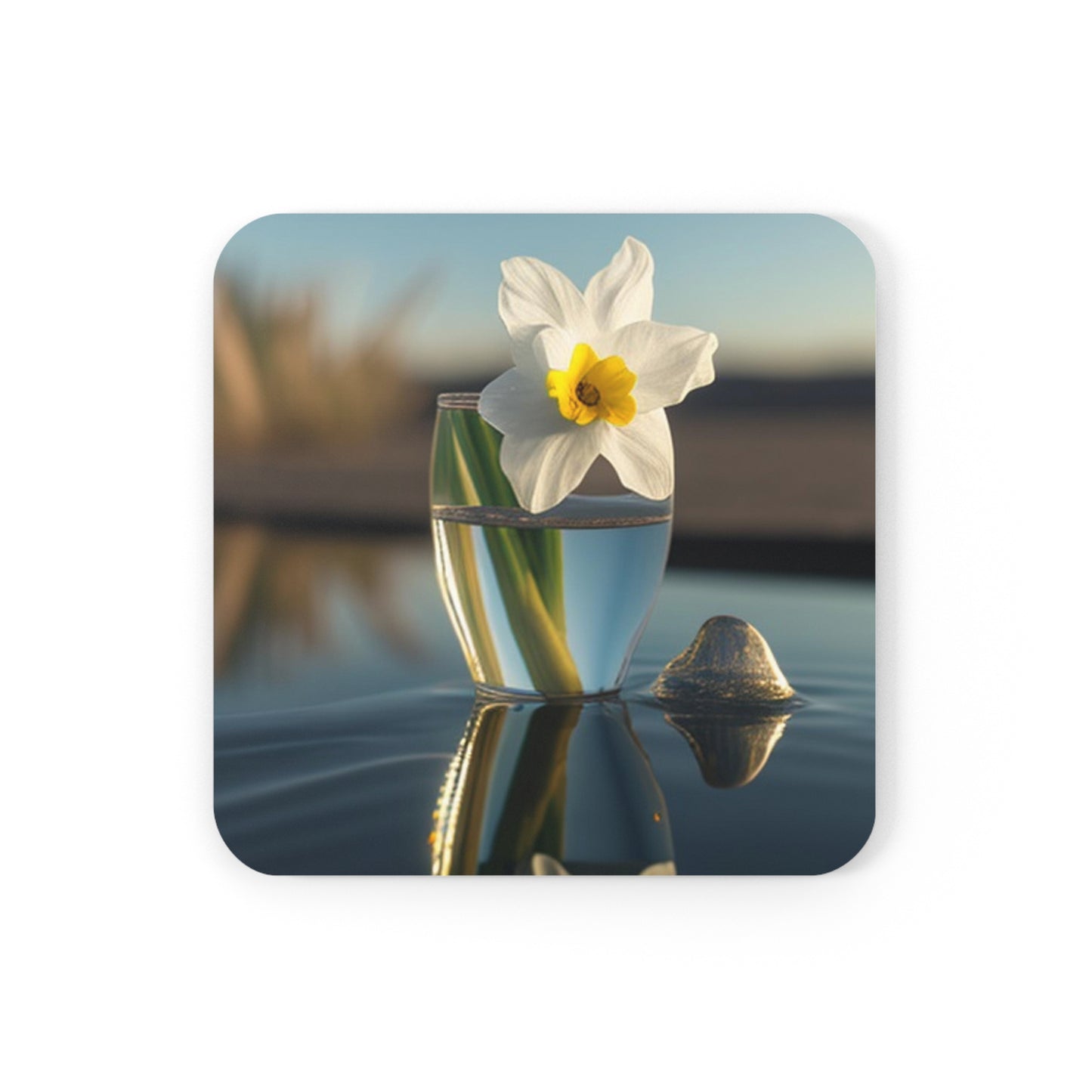 Corkwood Coaster Set Daffodil 4