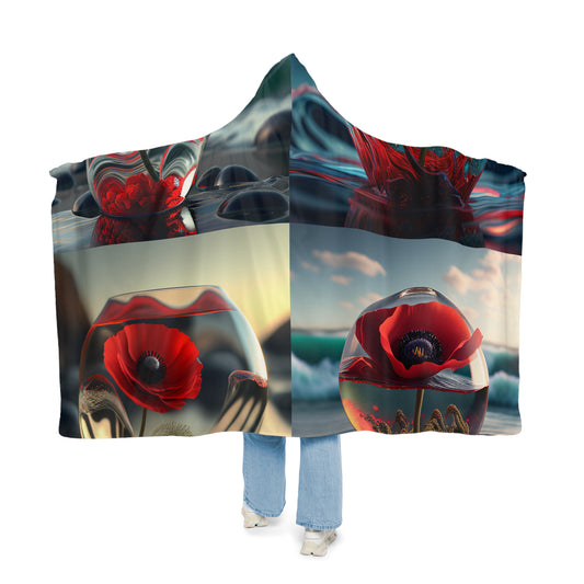 Snuggle Hooded Blanket Red Anemone in a Vase 5