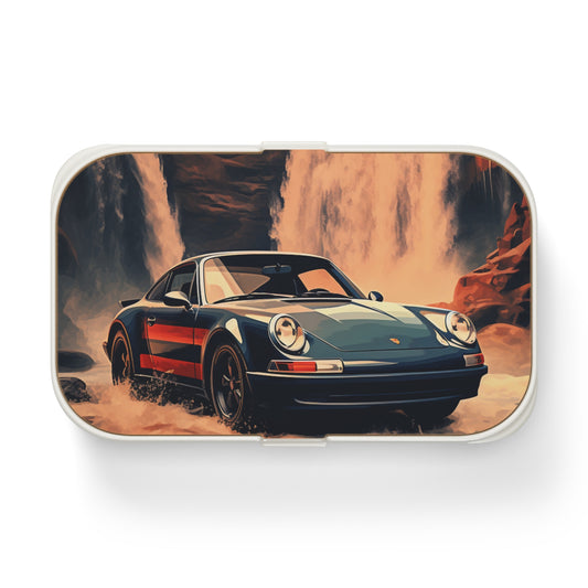 Bento Lunch Box American Flag Porsche Abstract 3