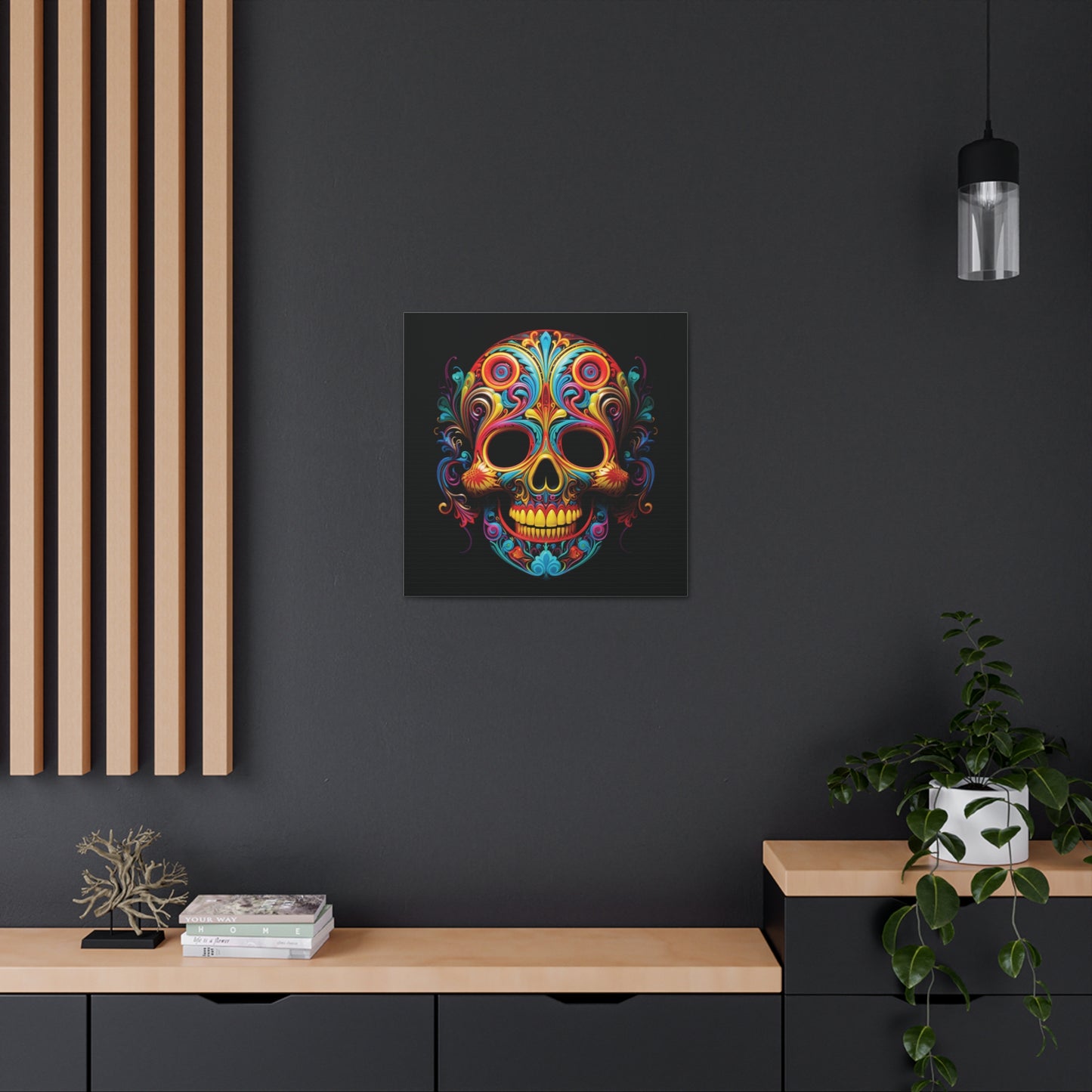 Canvas Gallery Wraps Macro Skull Color 1