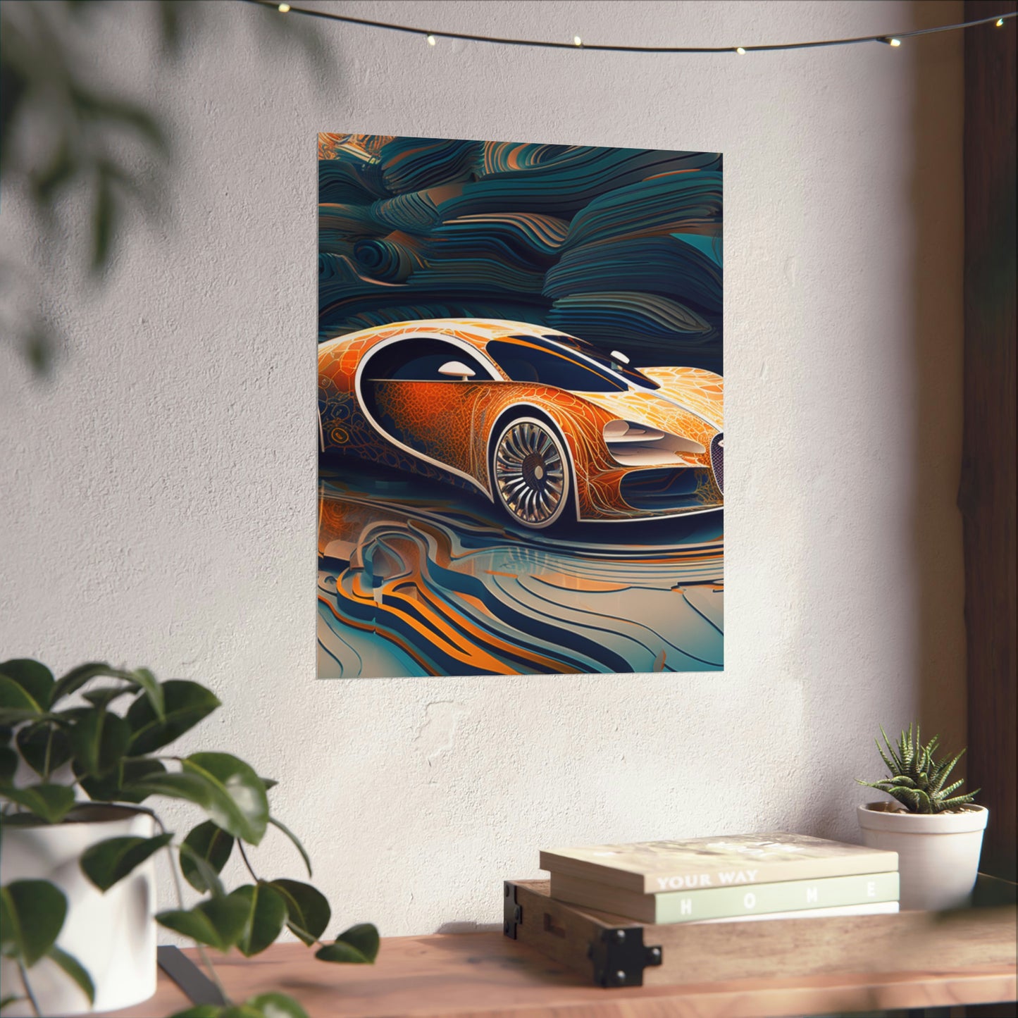 Premium Matte Vertical Posters Bugatti Abstract Flair 1