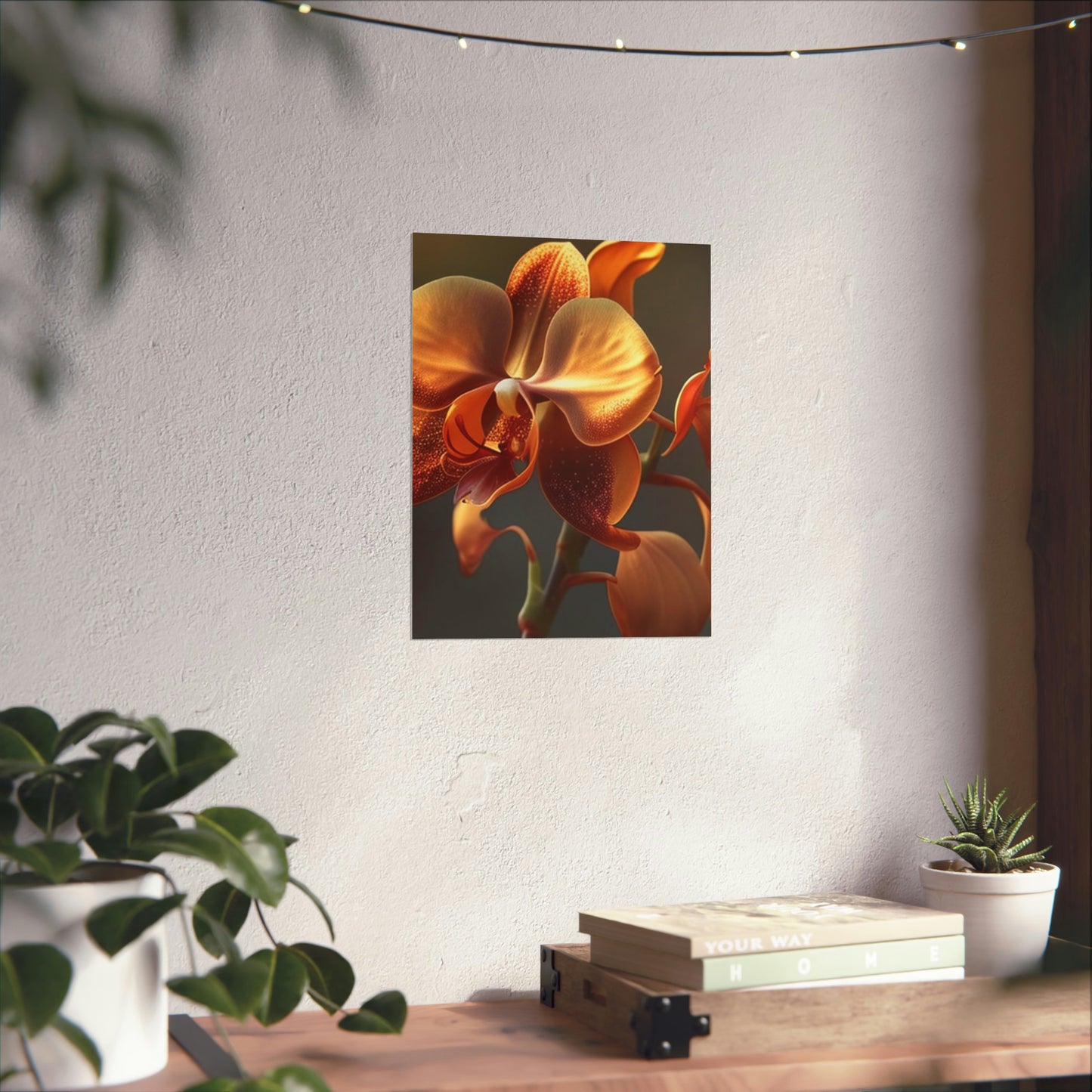 Premium Matte Vertical Posters Orange Orchid 1