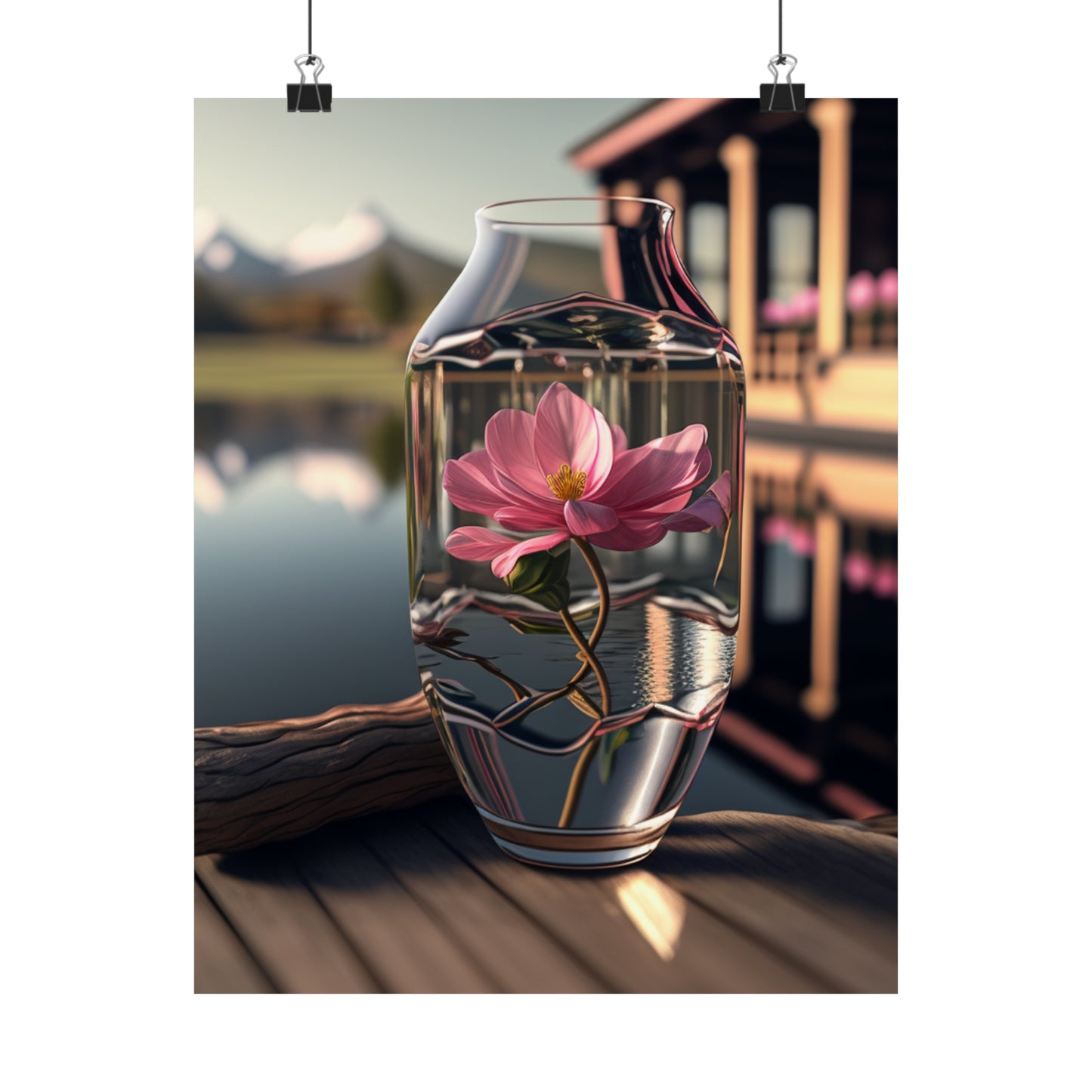 Premium Matte Vertical Posters Pink Magnolia 1