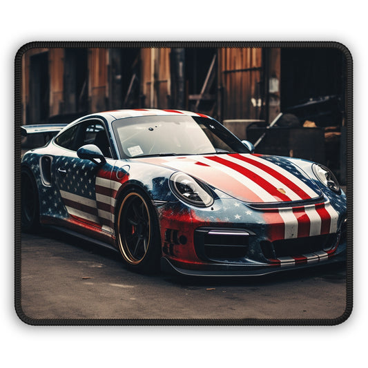 Gaming Mouse Pad  American Flag Porsche 3