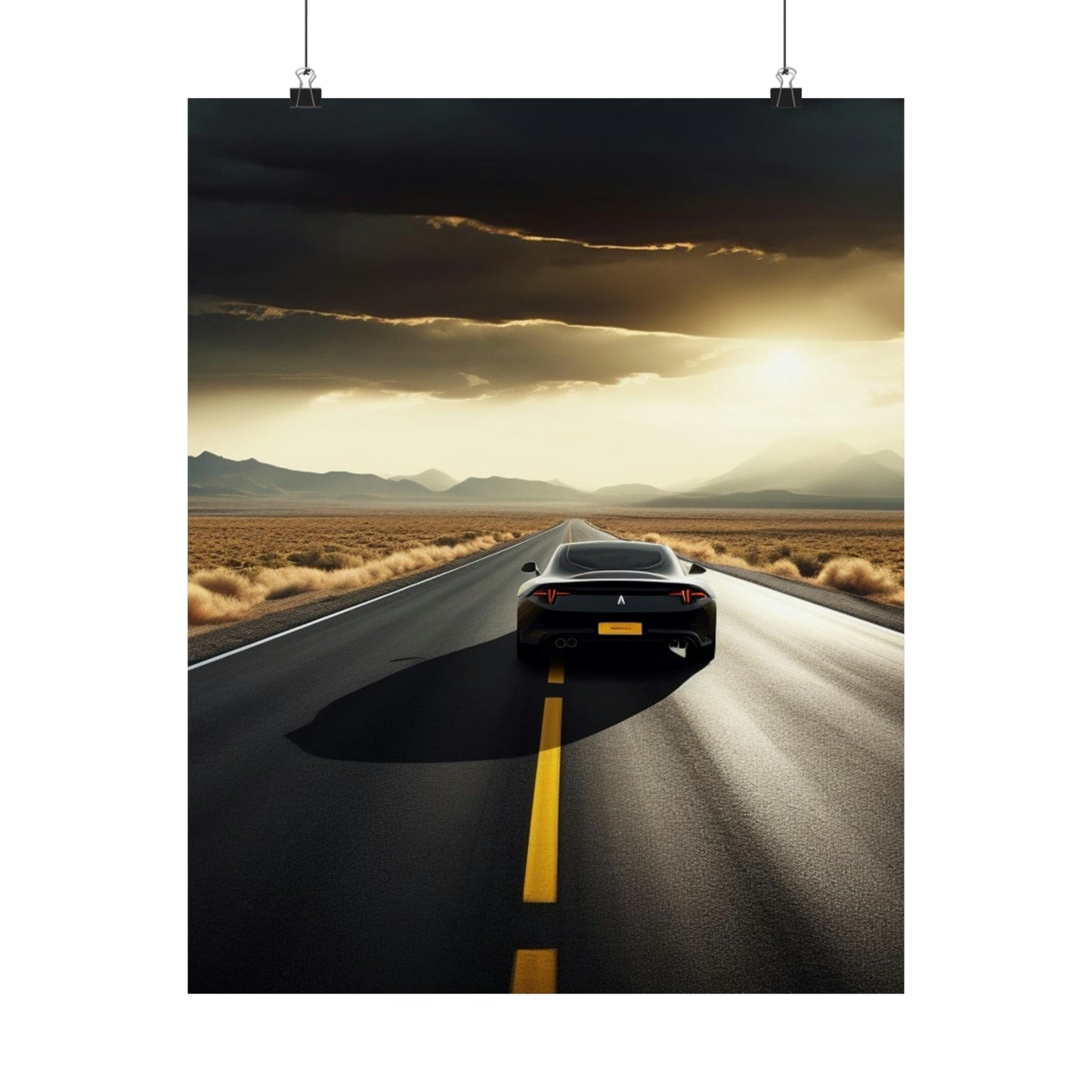 Premium Matte Vertical Posters Ferrari Road 1