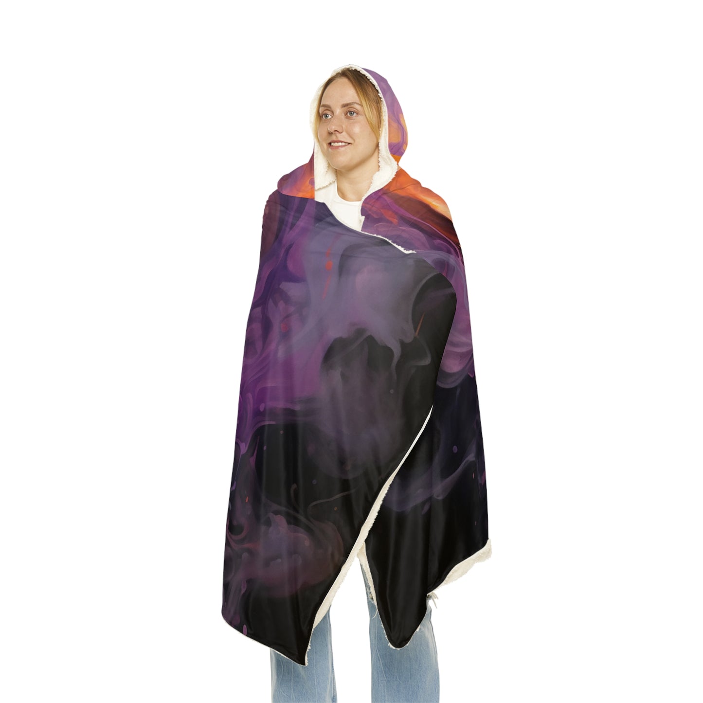 Snuggle Hooded Blanket Skull Flames 4