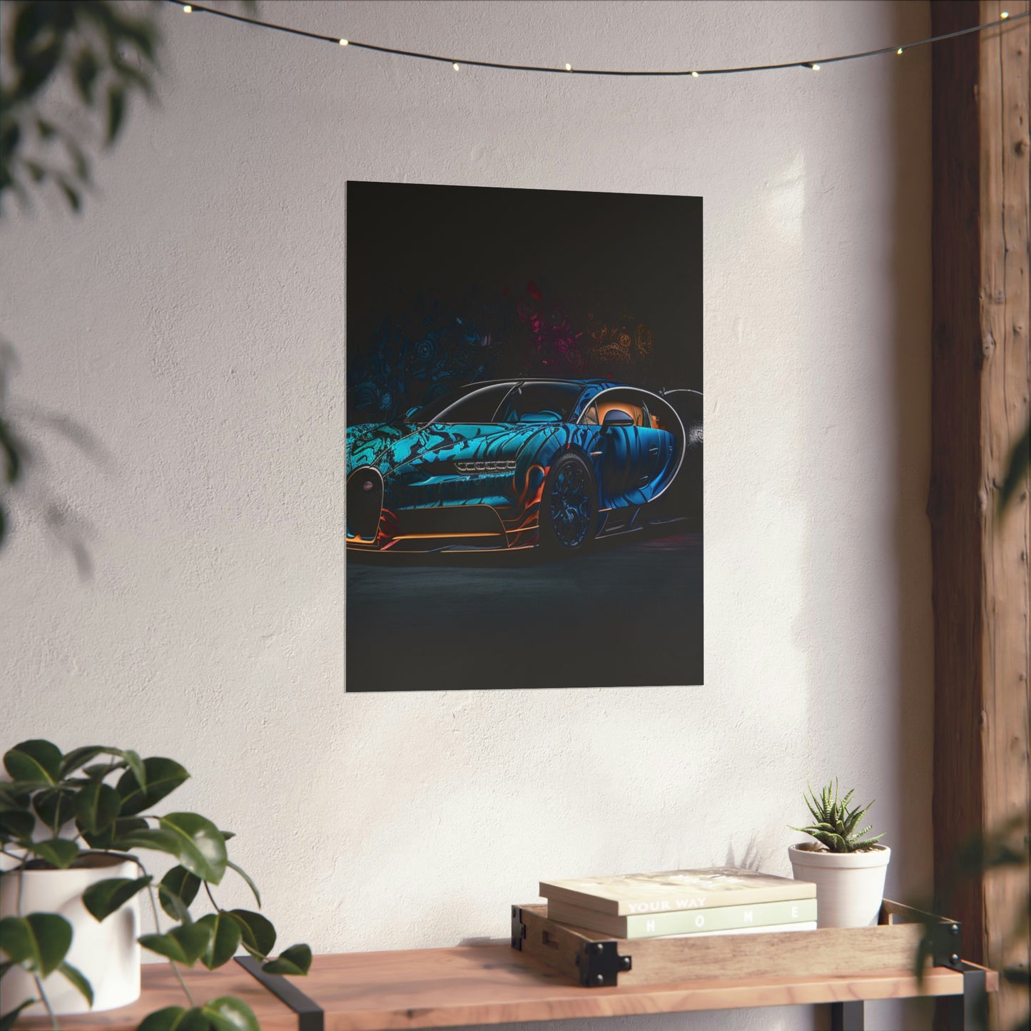 Premium Matte Vertical Posters Bugatti Blue 3