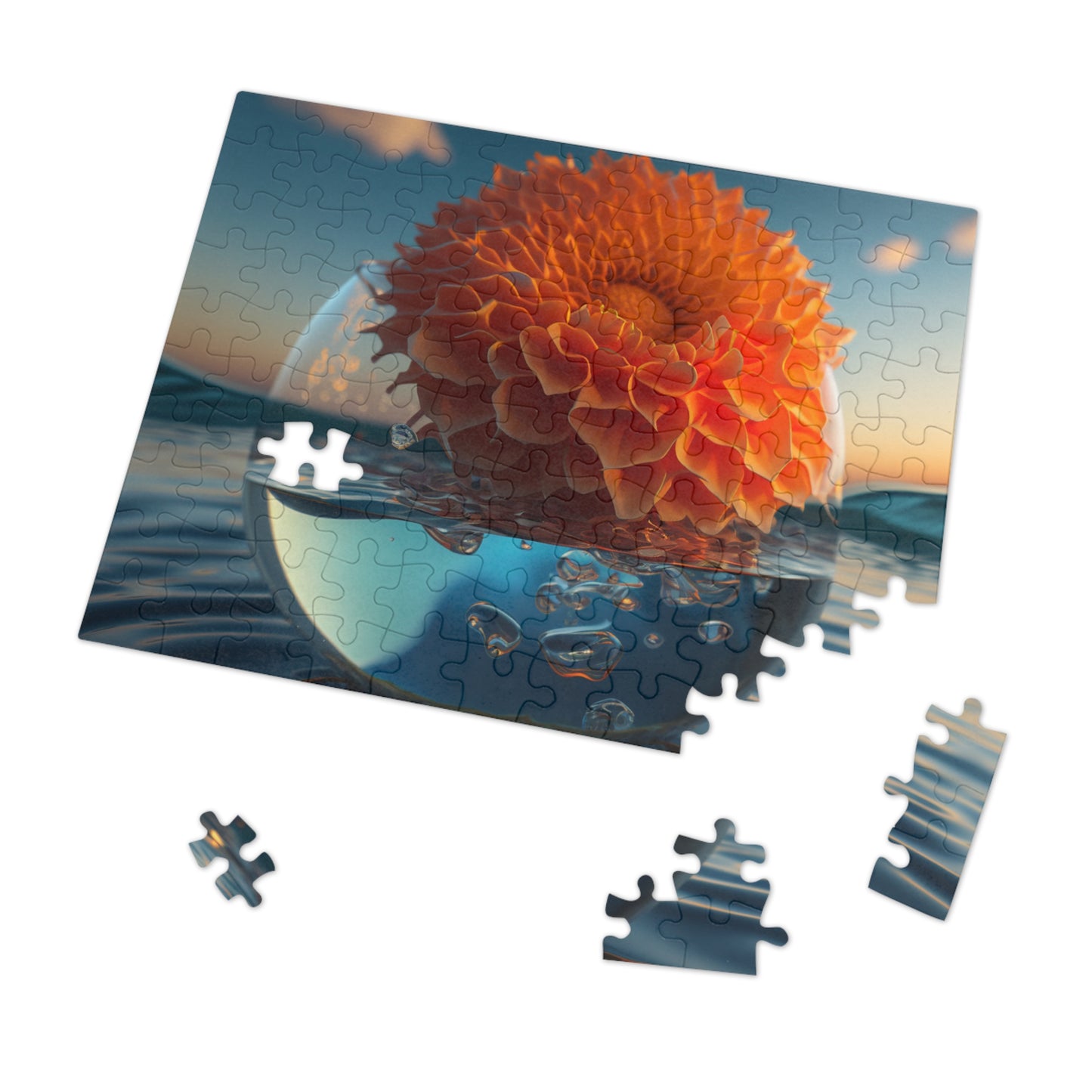 Jigsaw Puzzle (30, 110, 252, 500,1000-Piece) Dahlia Orange 4