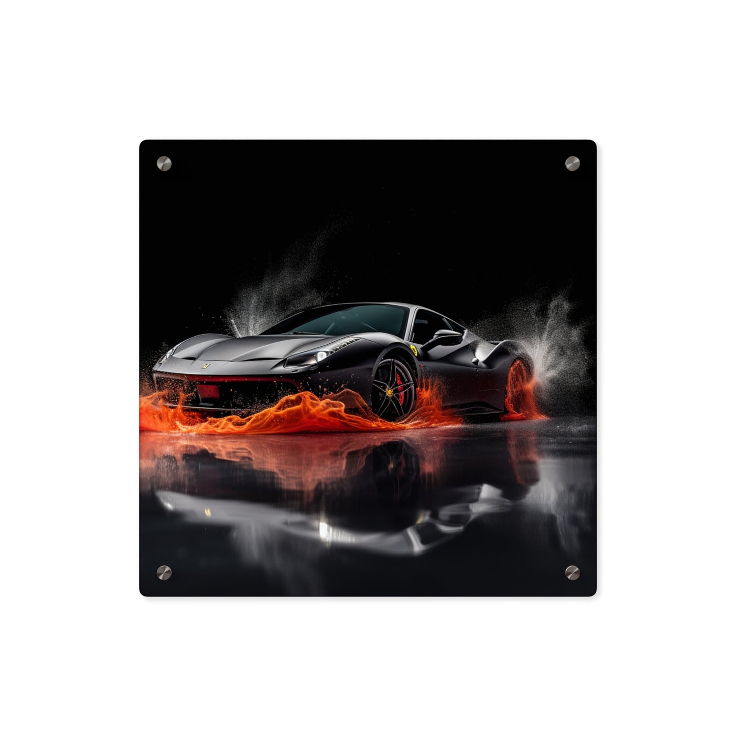 Acrylic Wall Art Panels Ferrari Water Splash 3