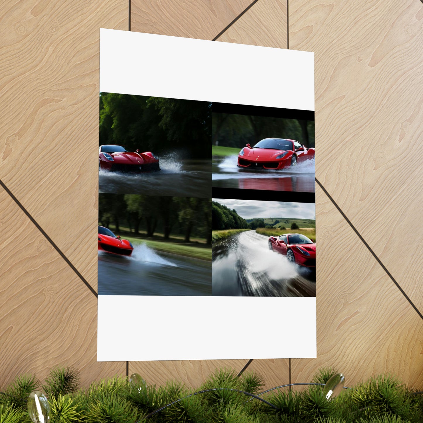 Premium Matte Vertical Posters Water Ferrari Splash 5