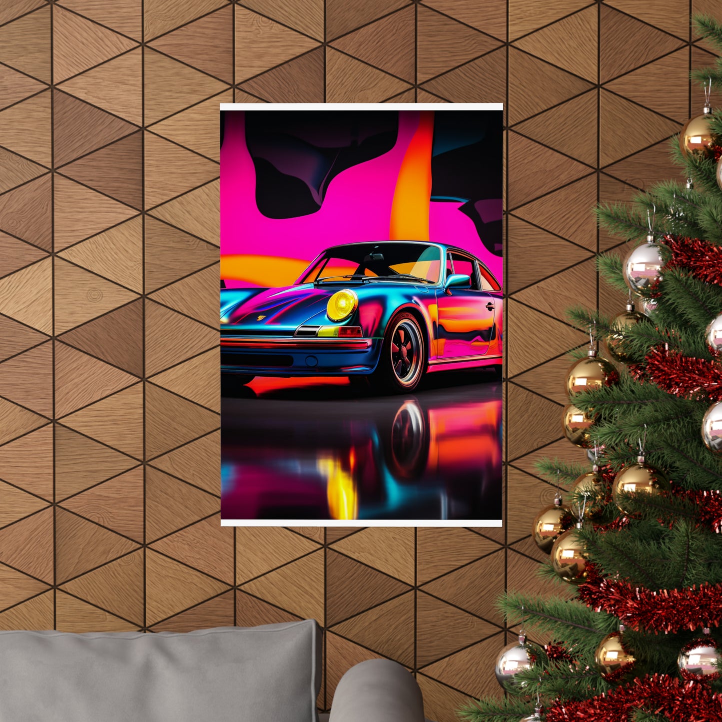 Premium Matte Vertical Posters Macro Porsche 2