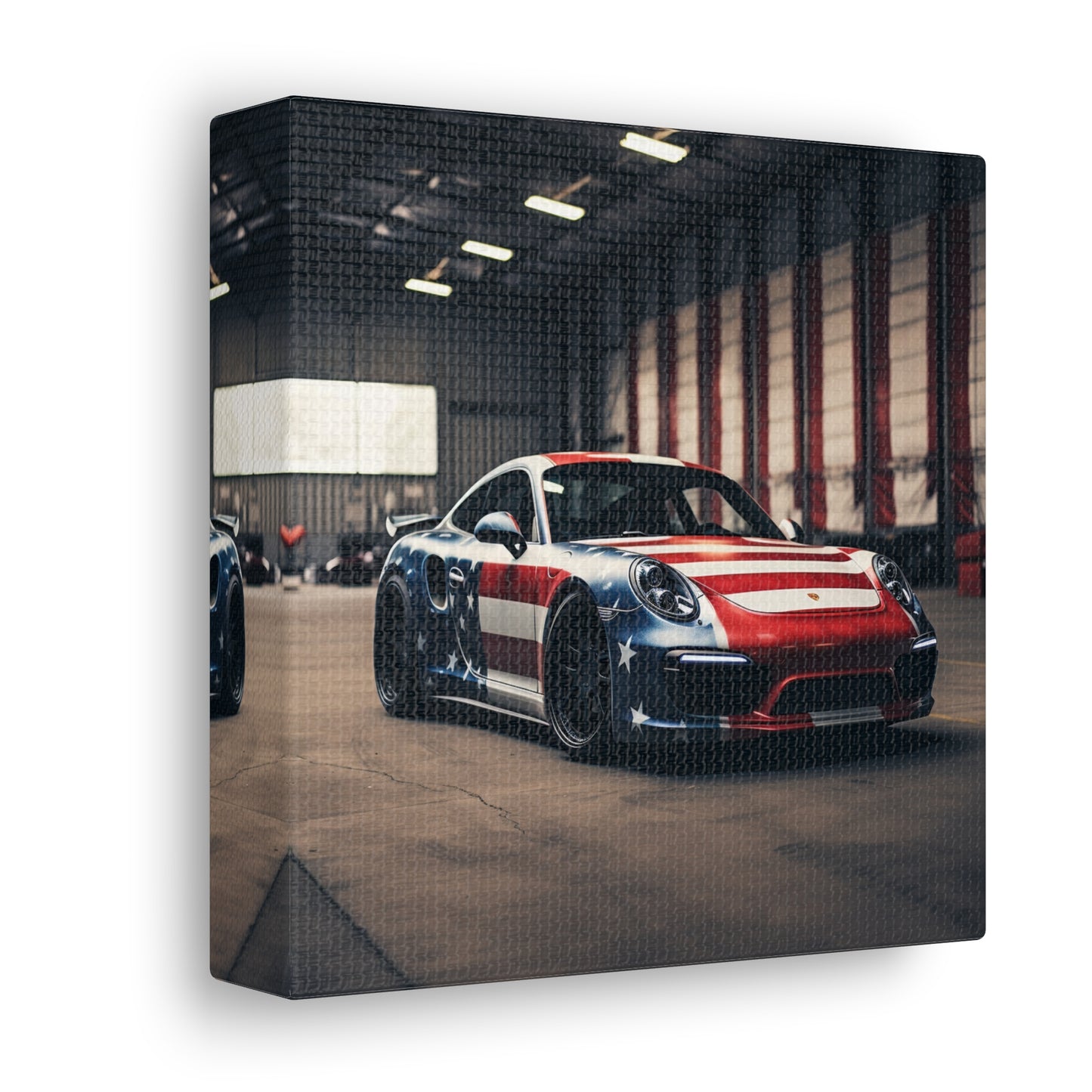 Canvas Gallery Wraps American Flag Porsche 2