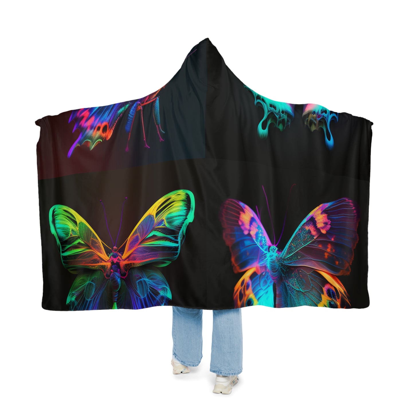 Snuggle Hooded Blanket Raw Hyper Color Butterfly 5