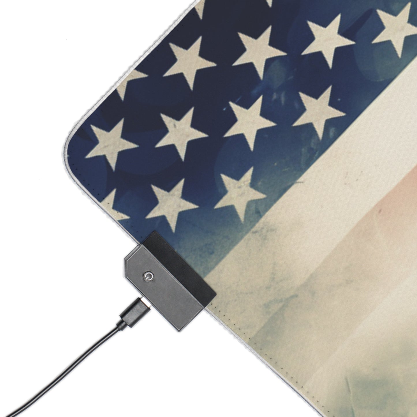 LED Gaming Mouse Pad Abstract American Flag Background Bugatti 1