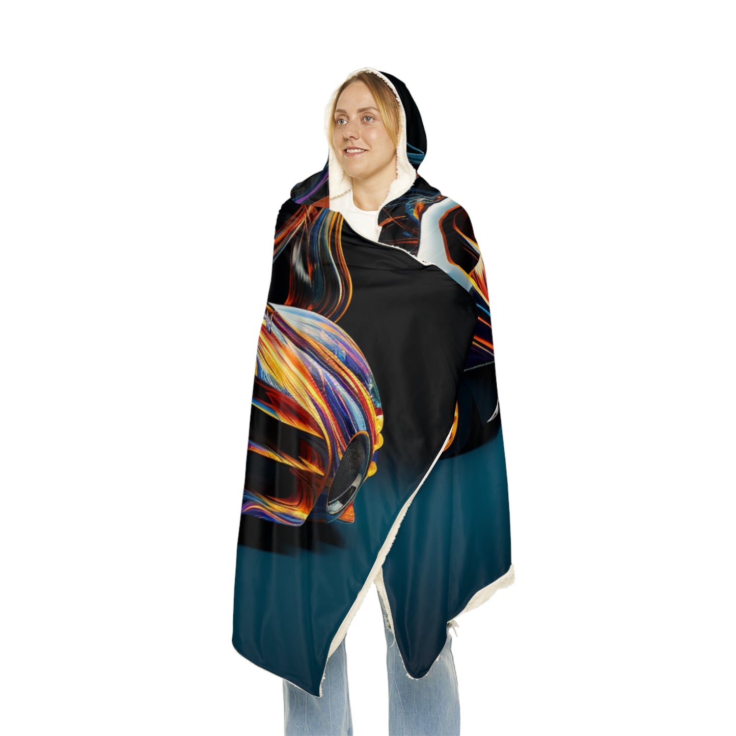 Snuggle Hooded Blanket Bugatti Abstract Flair 2