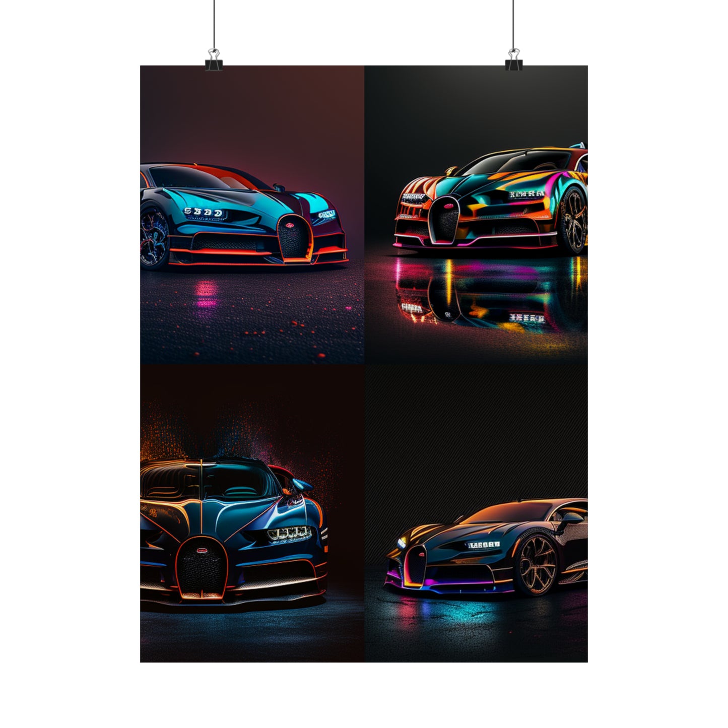 Premium Matte Vertical Posters Bugatti Chiron Super 5