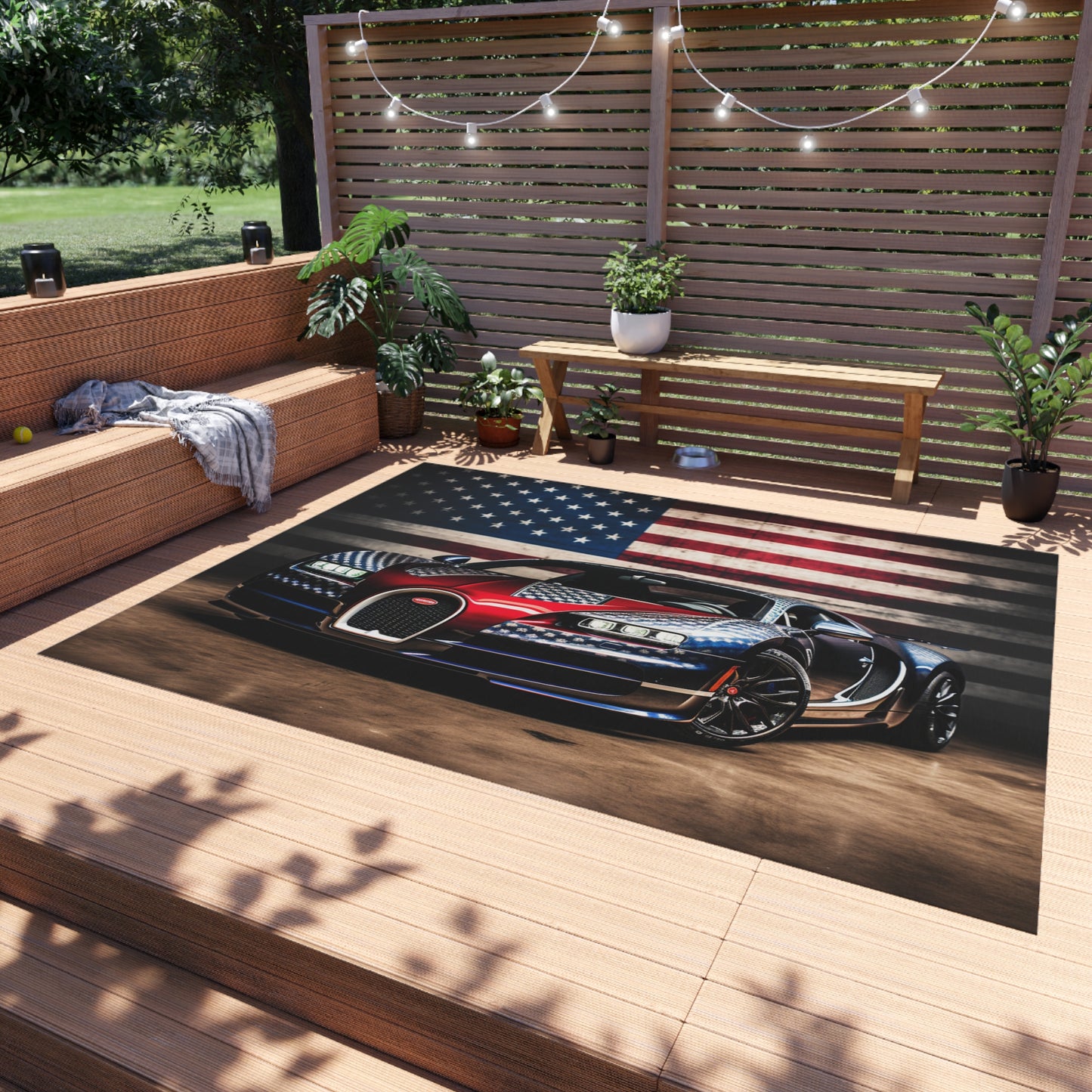 Outdoor Rug  Bugatti American Flag 1