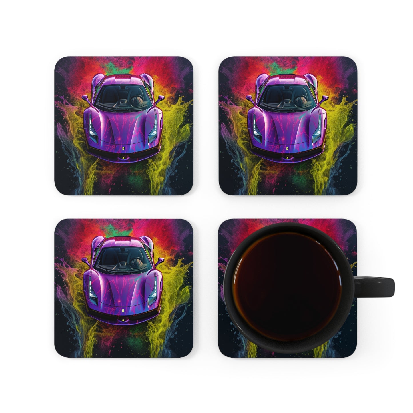 Corkwood Coaster Set Farrari Water 3