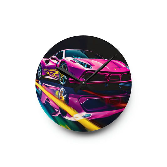 Acrylic Wall Clock Ferrari Flair Macro 4