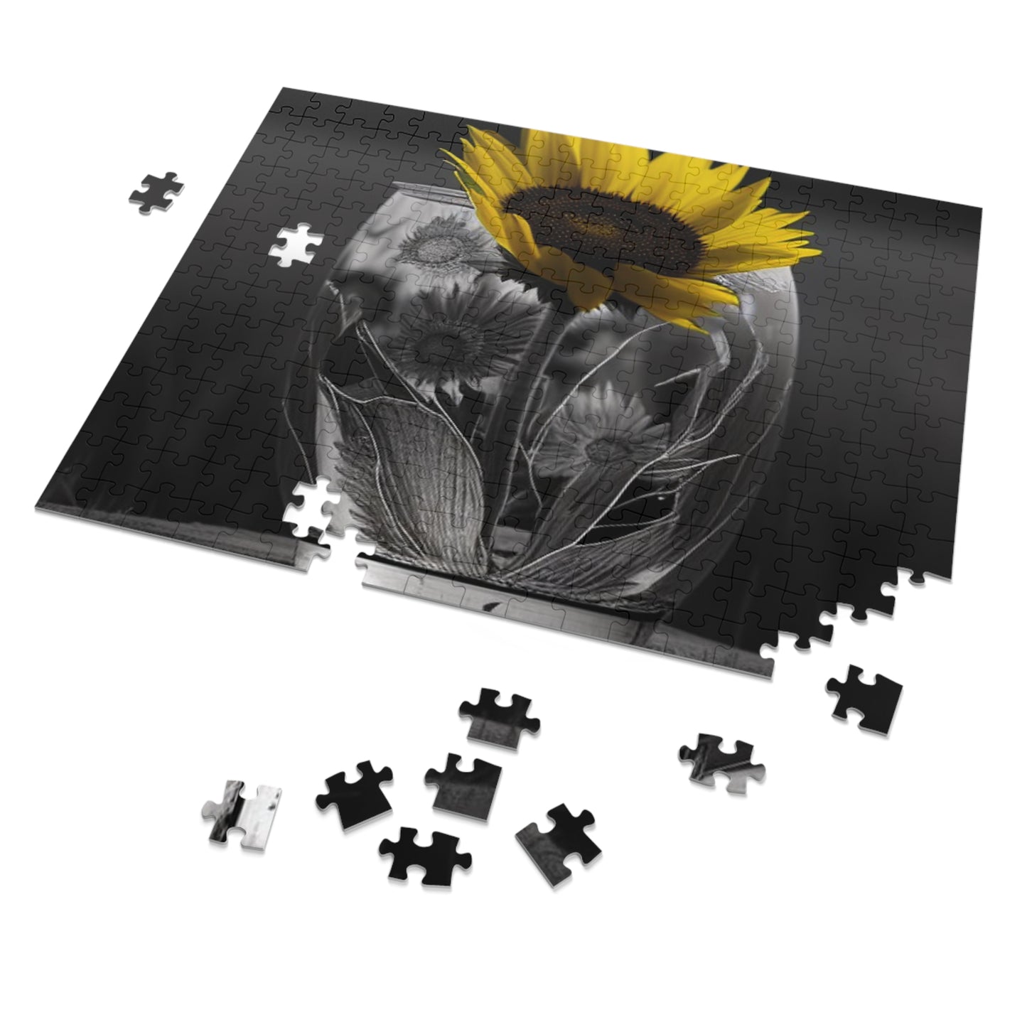 Jigsaw Puzzle (30, 110, 252, 500,1000-Piece) Yellw Sunflower in a vase 1