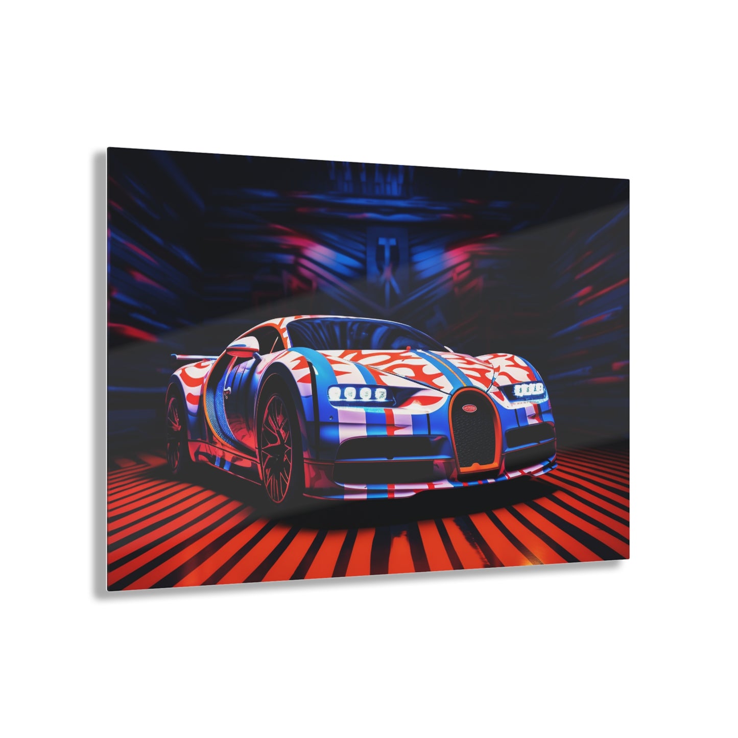 Acrylic Prints Macro Bugatti American Flag 1