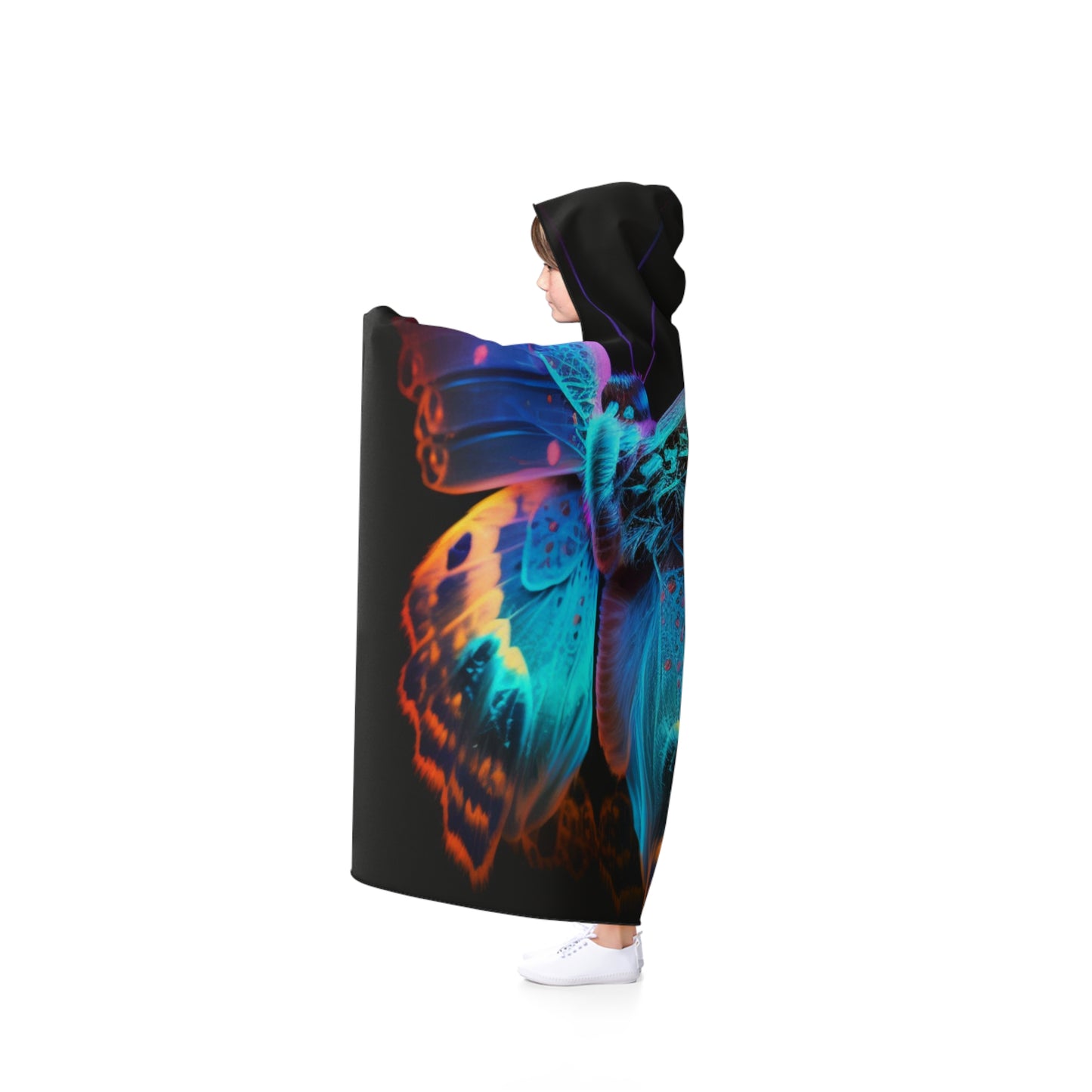 Hooded Blanket Raw Hyper Color Butterfly 4
