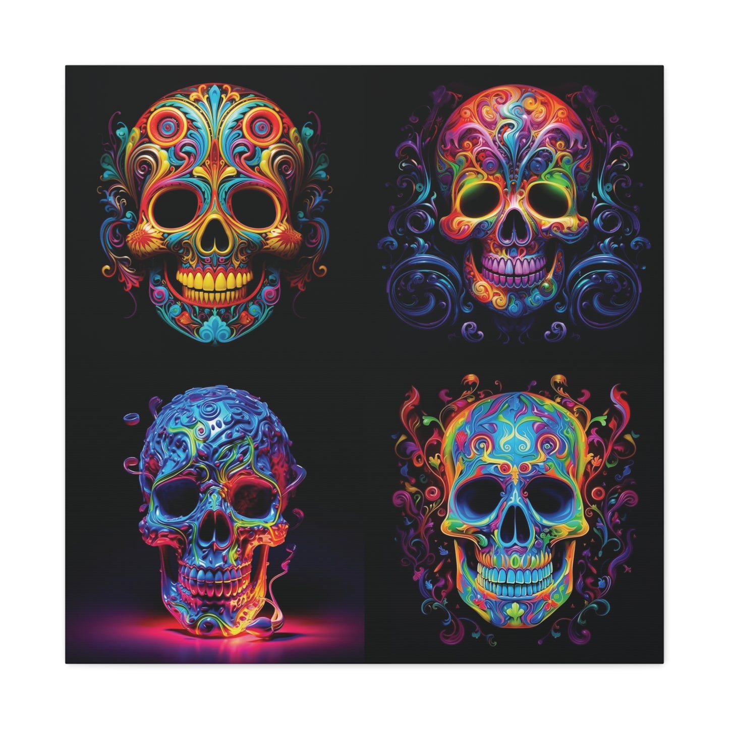 Canvas Gallery Wraps Macro Skull Color 5