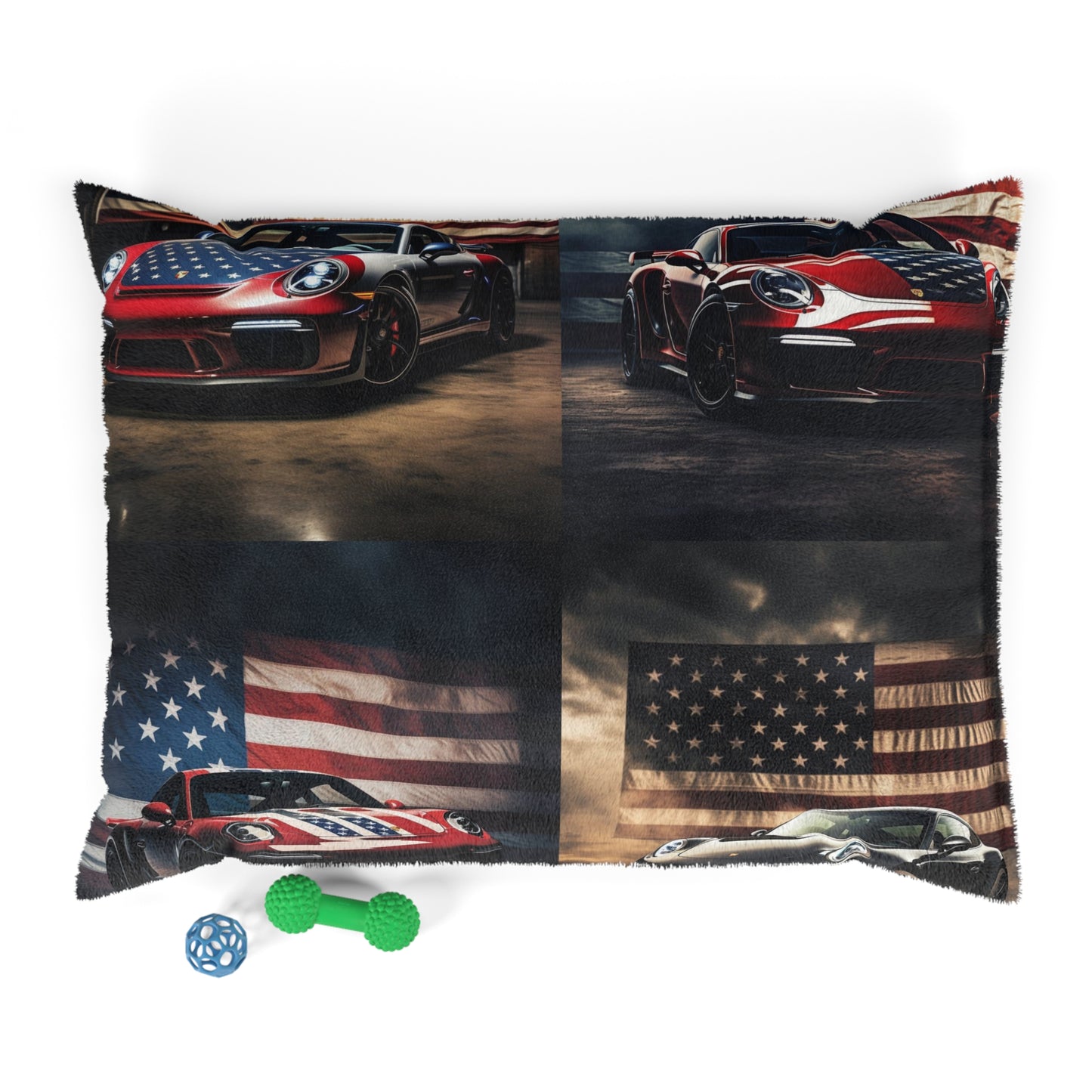 Pet Bed American Flag Background Porsche 5