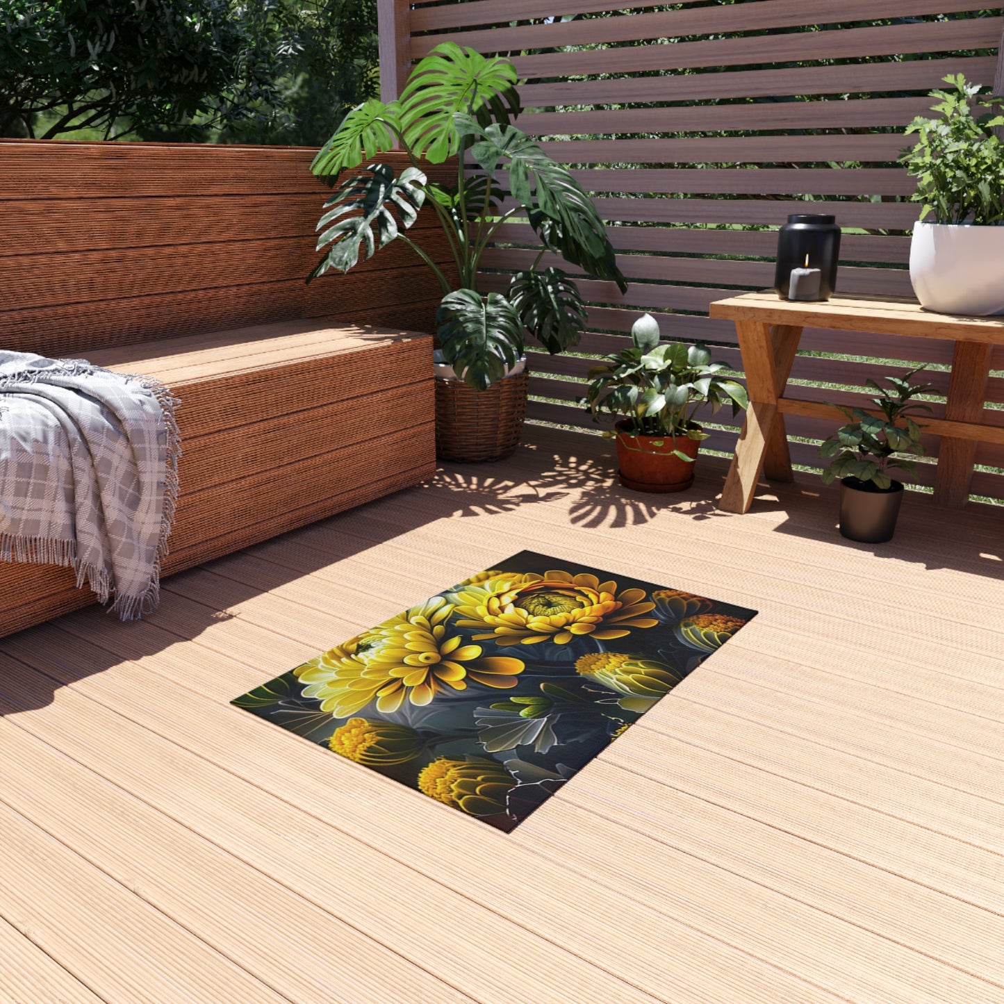 Outdoor Rug  Yellow Hermosas Flores Amarillas 4