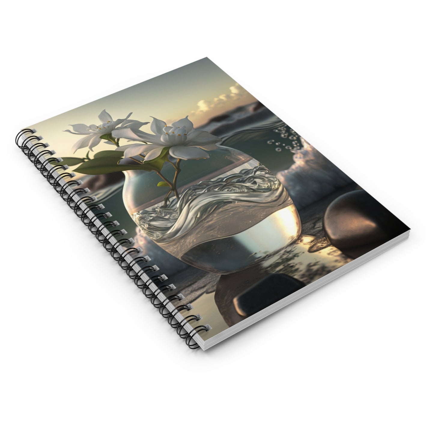Spiral Notebook - Ruled Line Jasmine glass vase 2