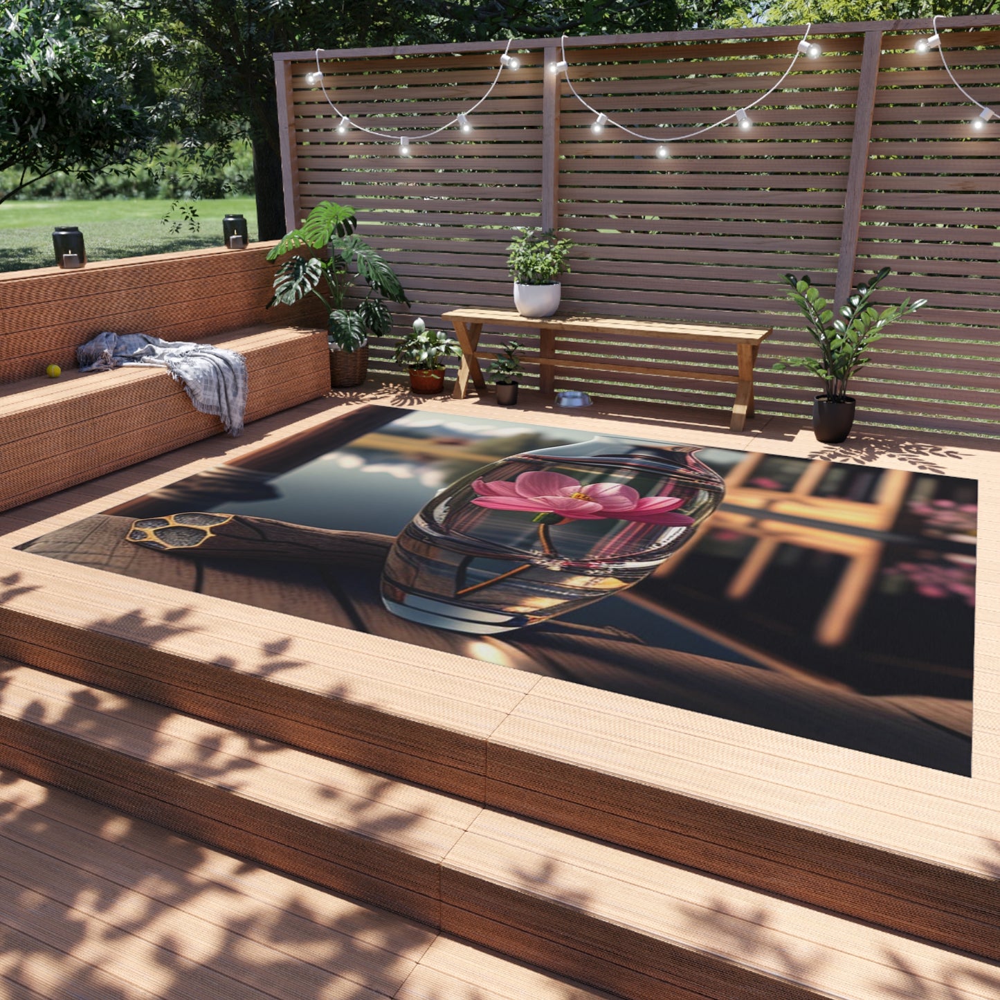 Outdoor Rug  Pink Magnolia 2