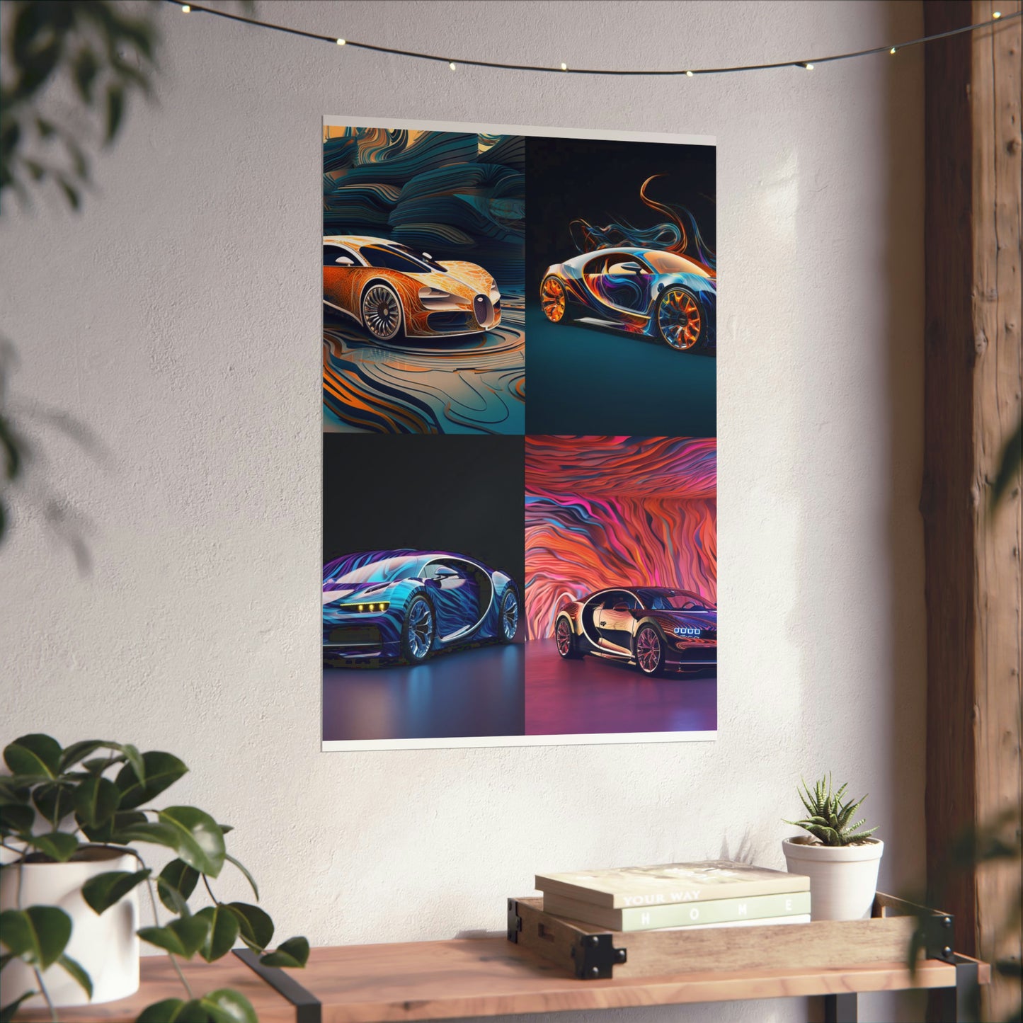 Premium Matte Vertical Posters Bugatti Abstract Flair 5