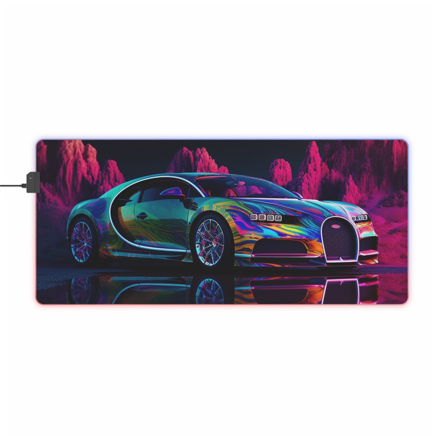 LED Gaming Mouse Pad Florescent Bugatti Flair 2