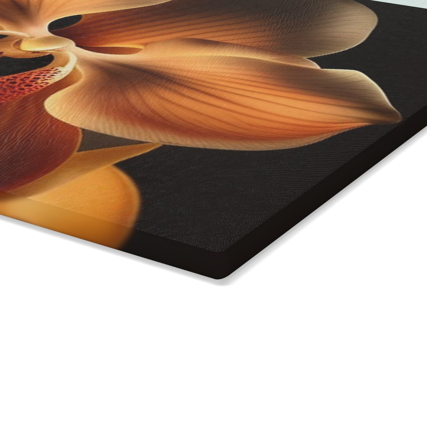 Glass Cutting Board Orange Orchid 2