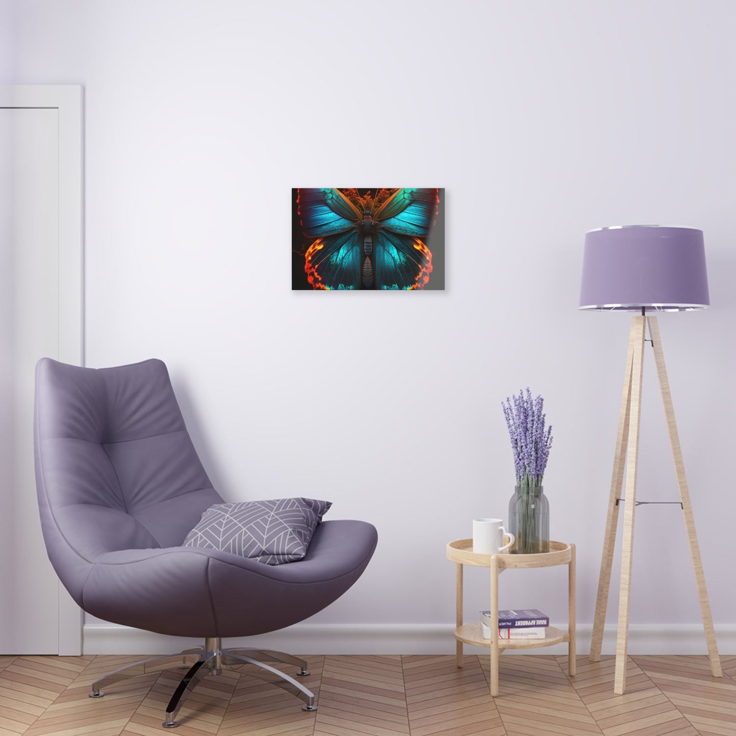 Acrylic Prints Neon Butterfly Flair 3