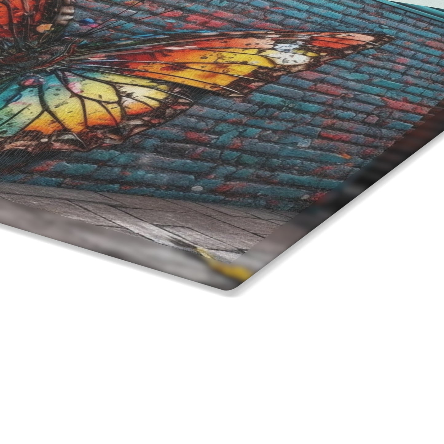 Glass Cutting Board Liquid Street Butterfly 2